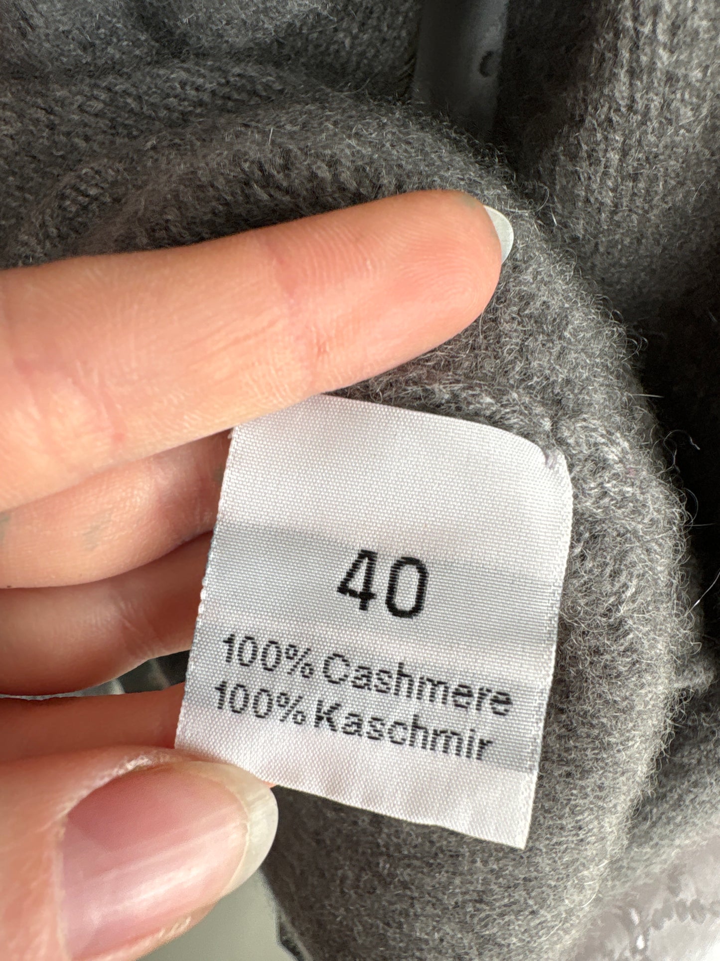 Cardigan tip sacou din cașmir excepțional pebble gray