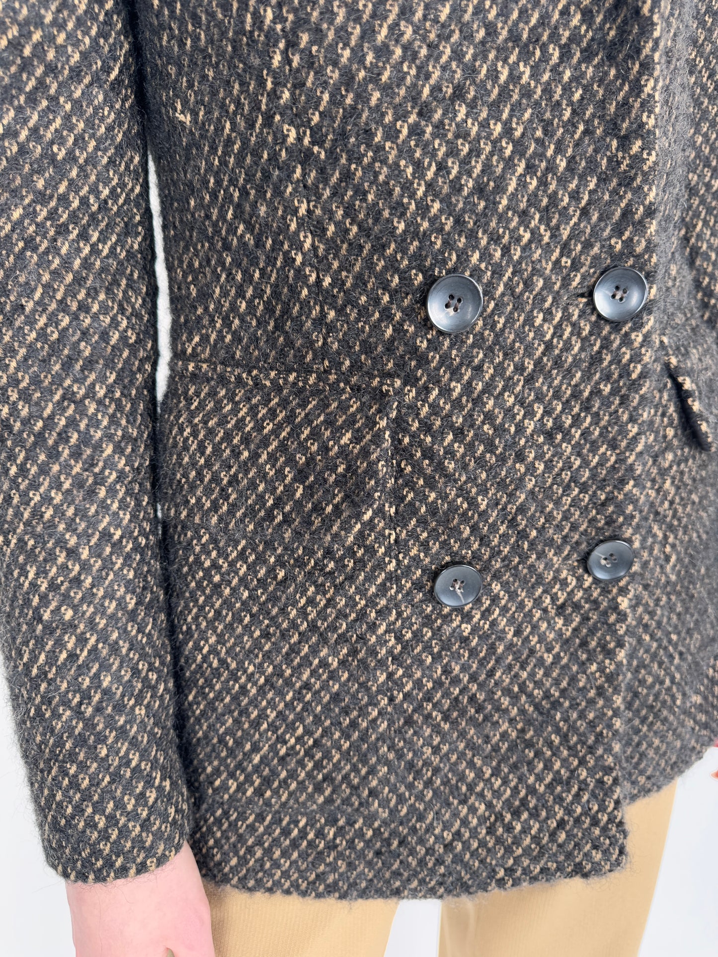 Jacheta de brand super premium italian din tweed gros de lana