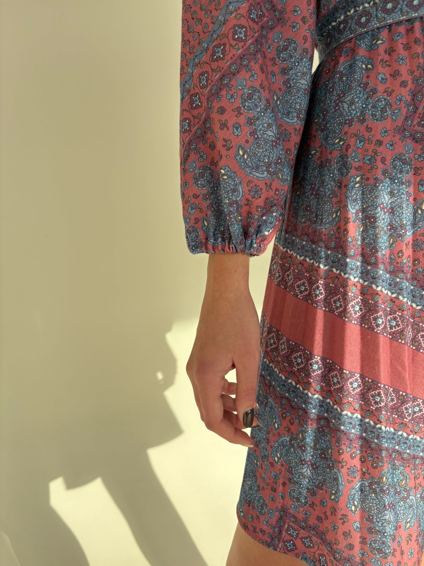 Rochie vintage din mix de lana de extrafina cu eline superb și talie marcată