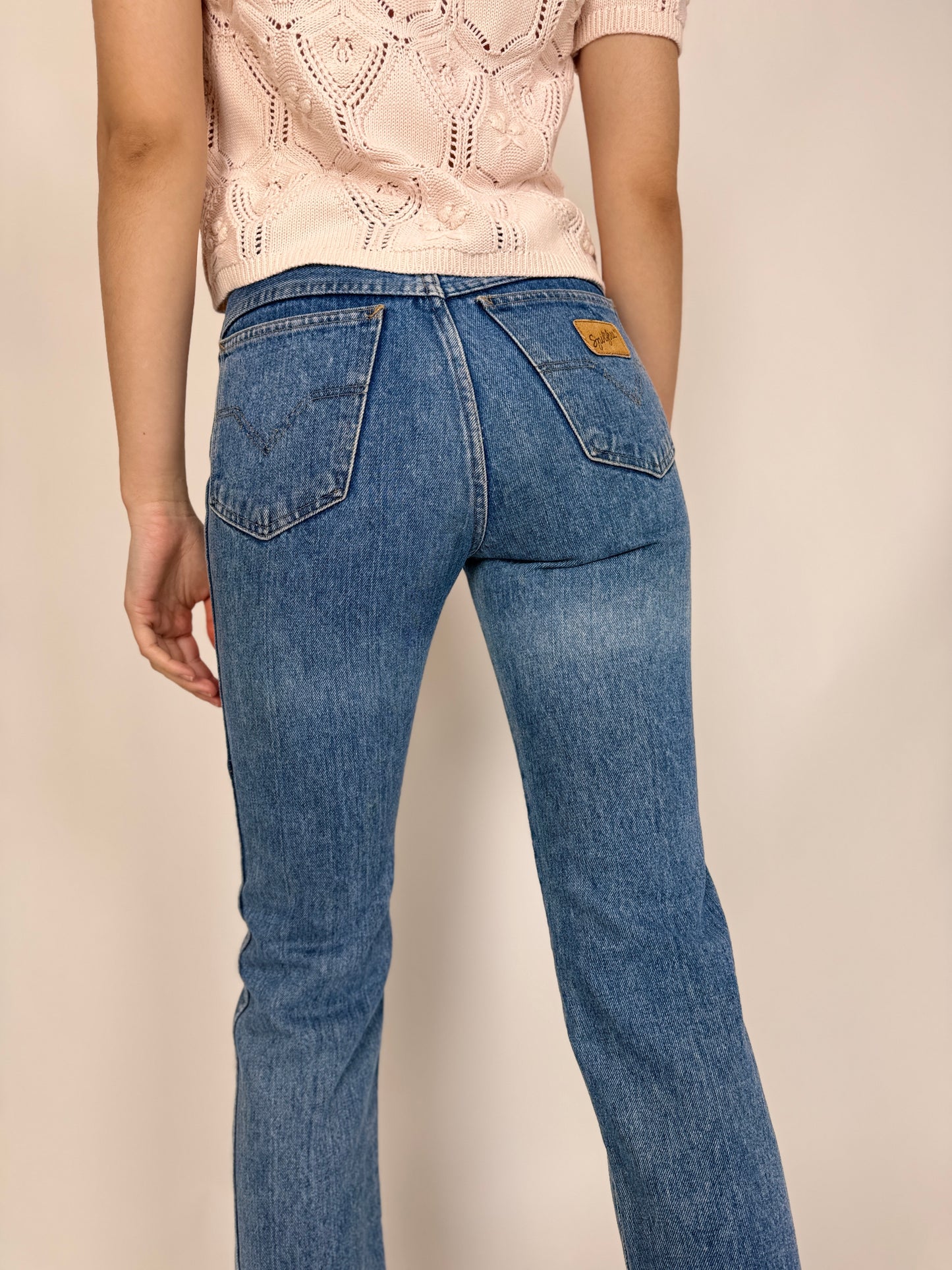 Jeans vintage classic fit cu talie înaltă