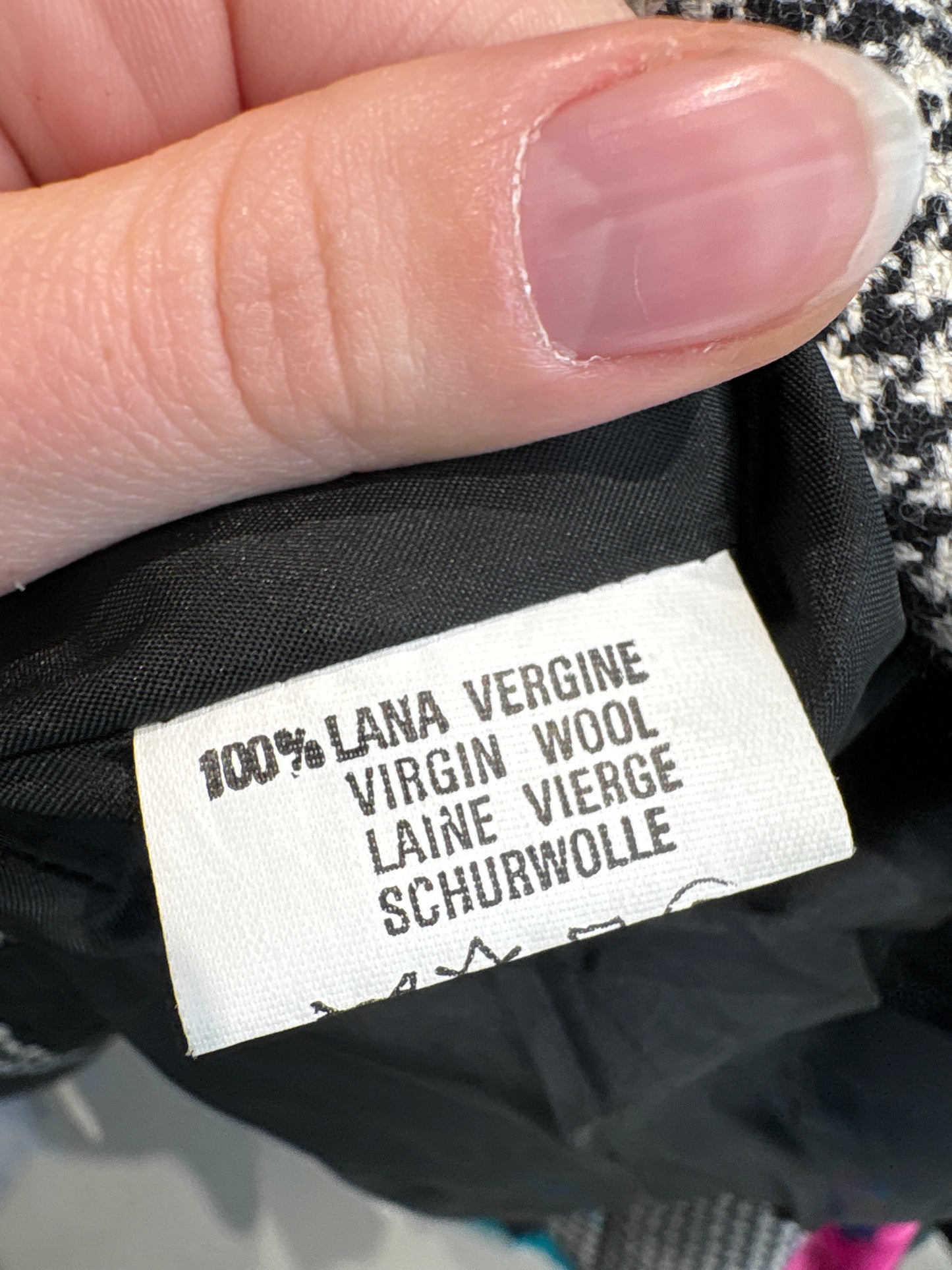 Sacou high end italian pied de coq cu nastuiri aurii metalici și paspoal