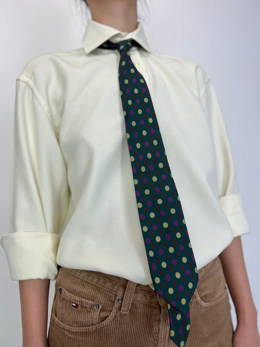 Cravata Ungaro cu buline mătase naturală
