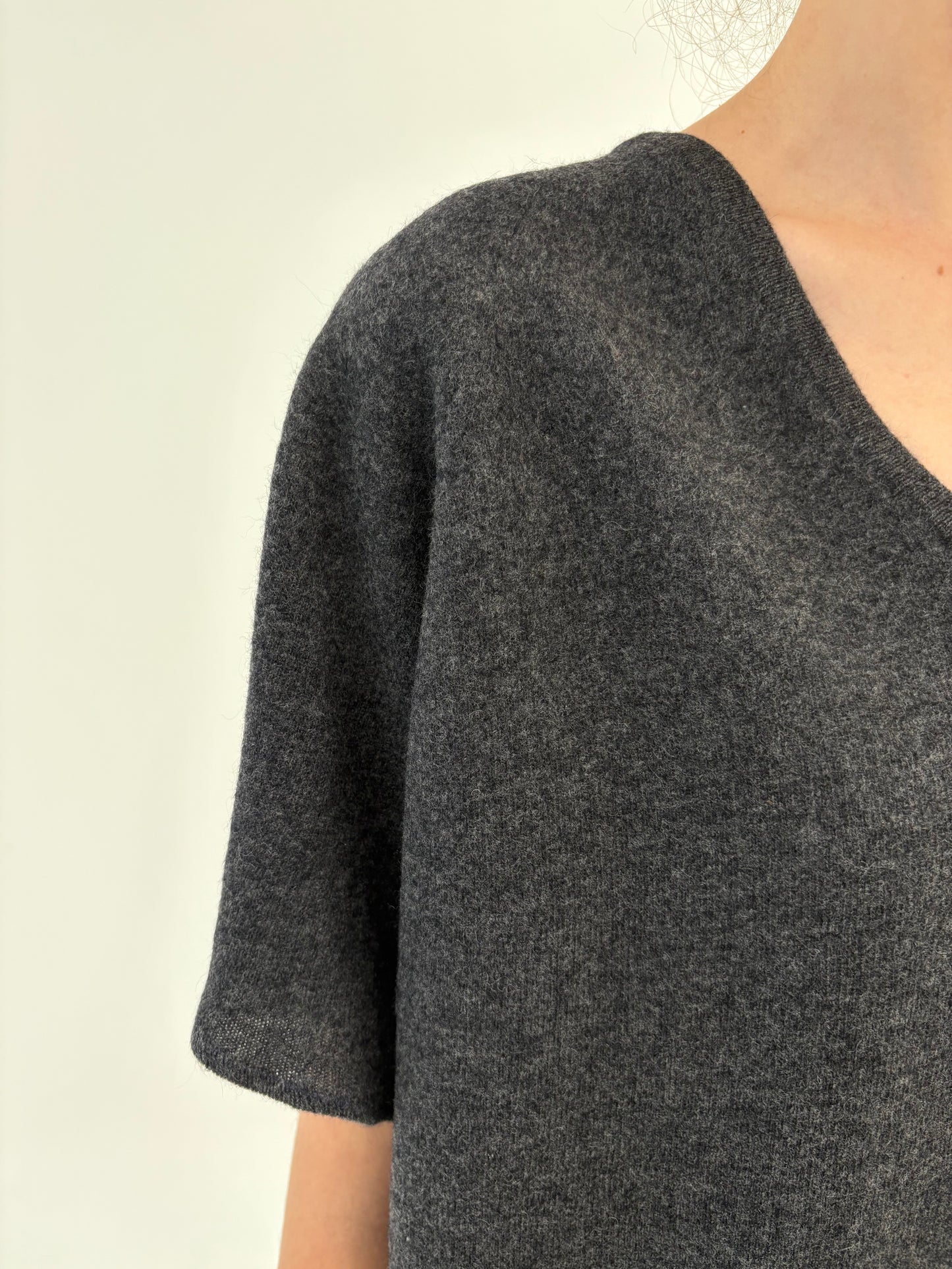 Top Luxury vintage din cașmir multiply italian Alta Moda cu grad redus de peeling