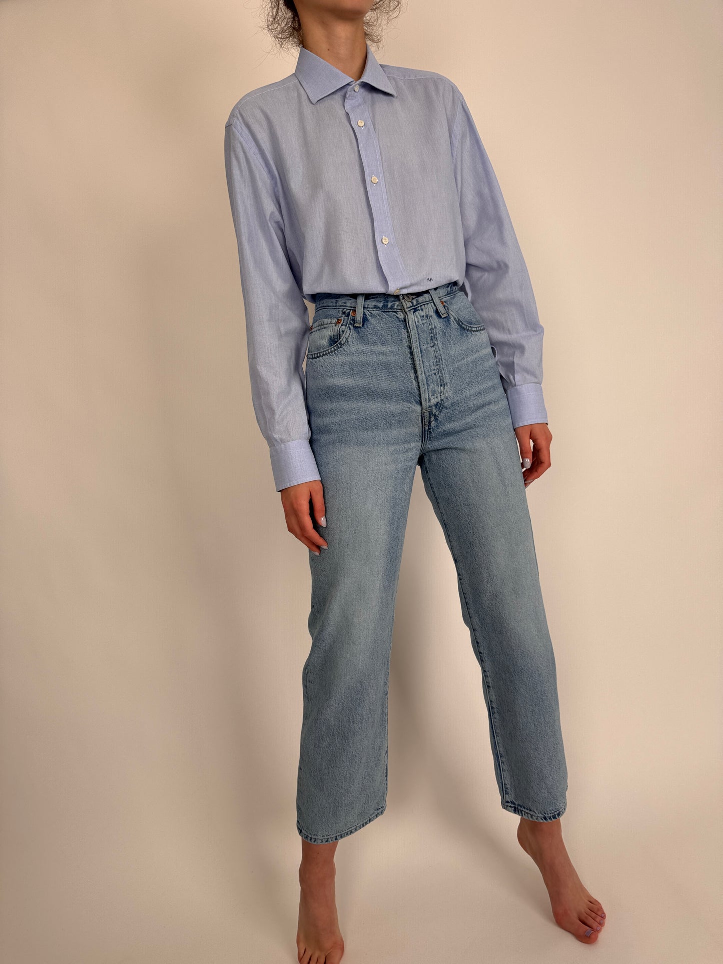 Jeanși Levi’s premium ribcage cu talie ultra înaltă ușor strech