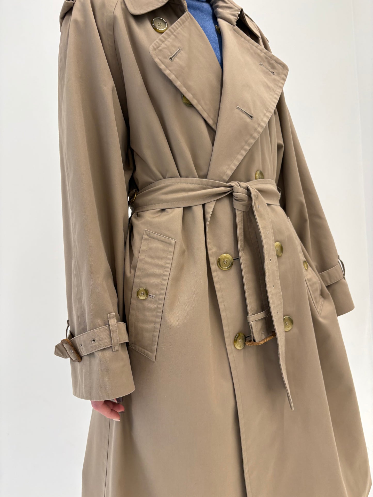 Trench high end Burberry de toamnă iarnă cu liner de lana cu camel hair detașabil