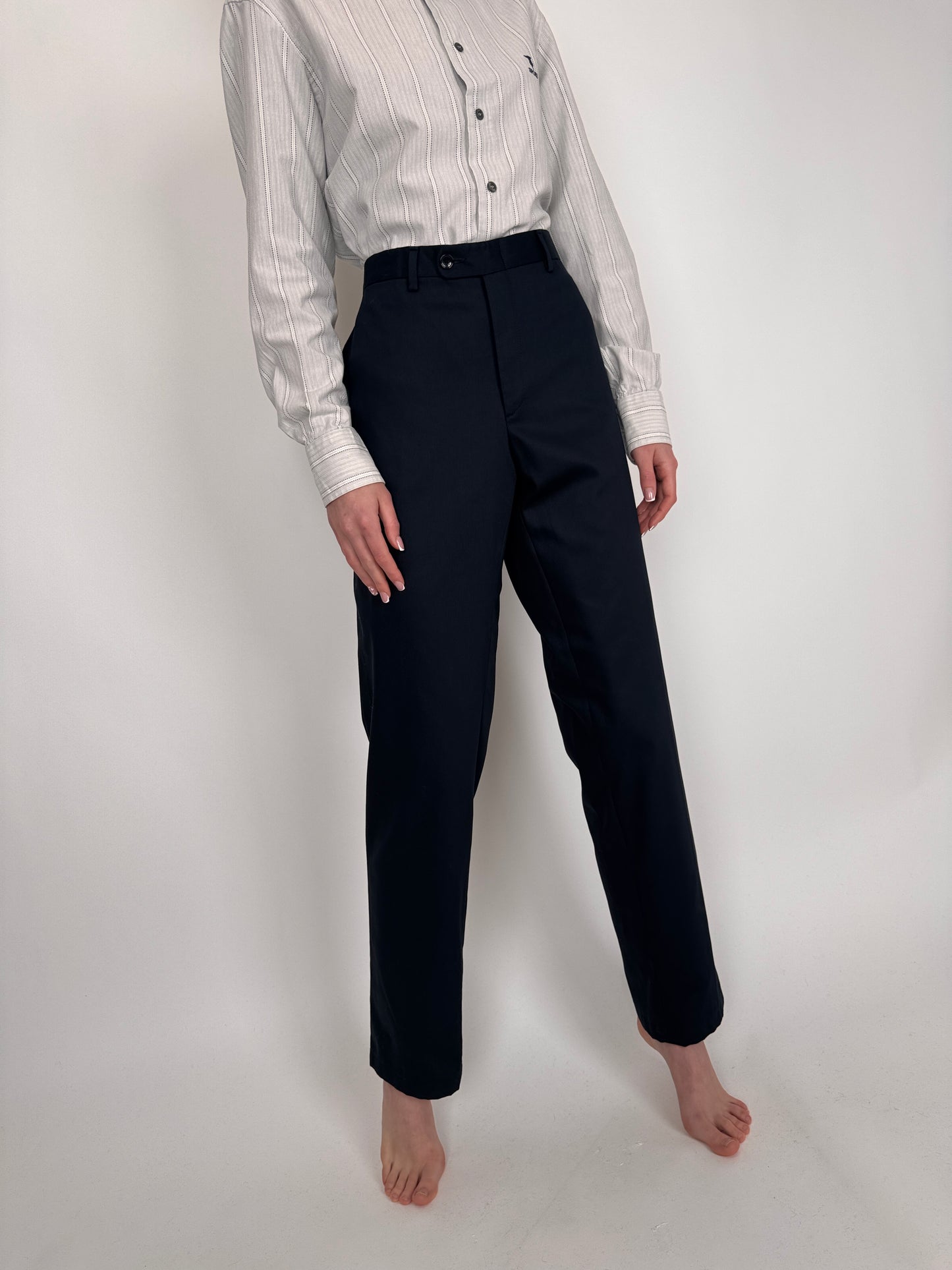 Pantaloni dark Navy tall din lanita de primăvară
