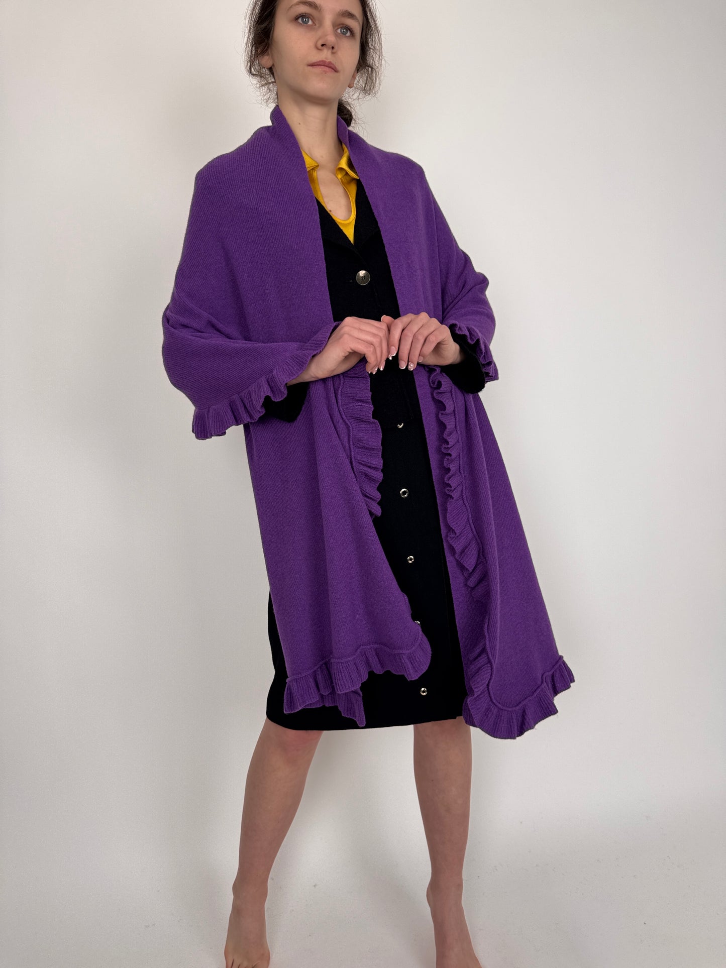 Capa true purple din lana extrafina