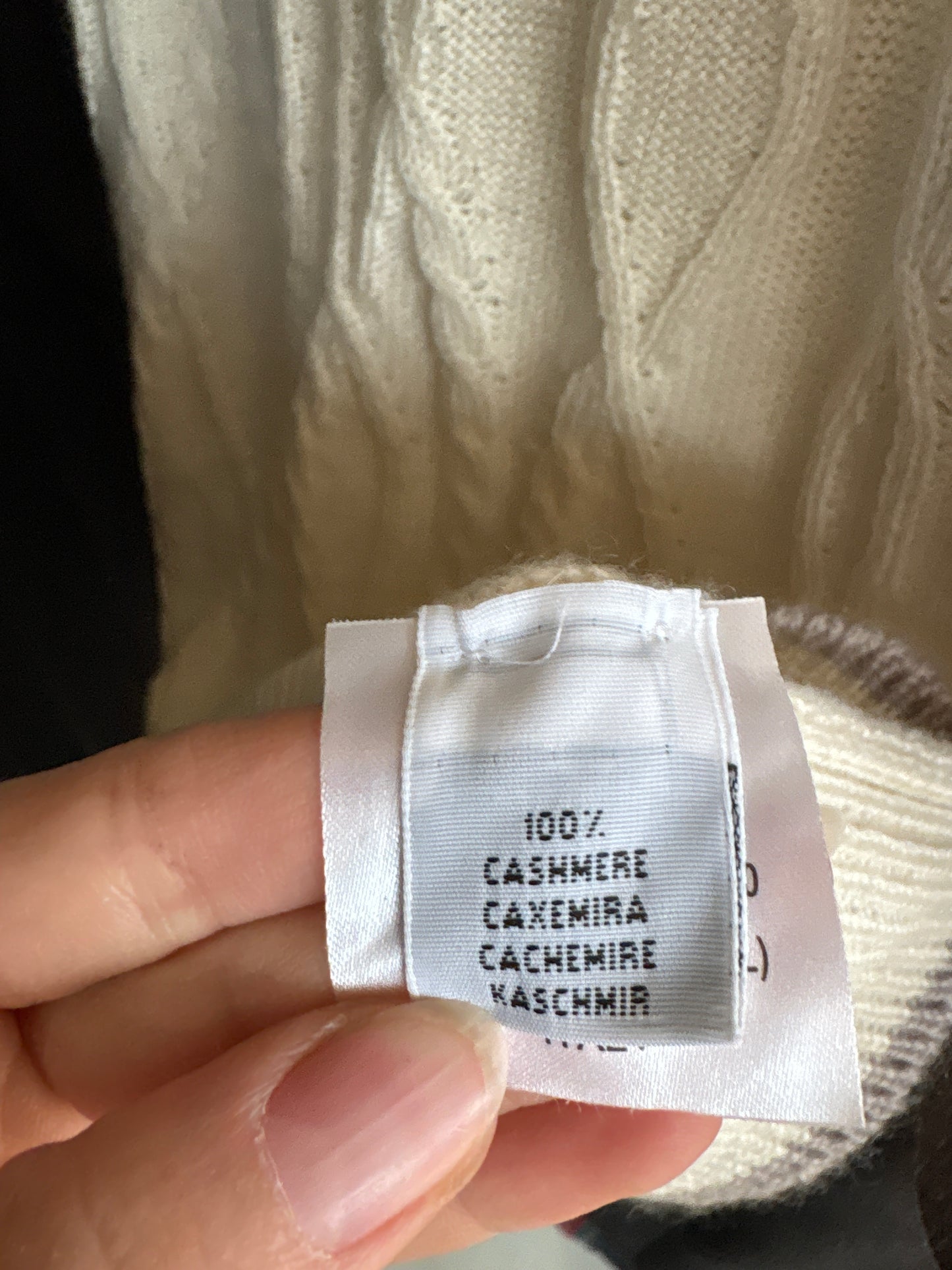 Maleta ivorie din cașmir super luxury de gramaj super mare cu grad redus de peeling