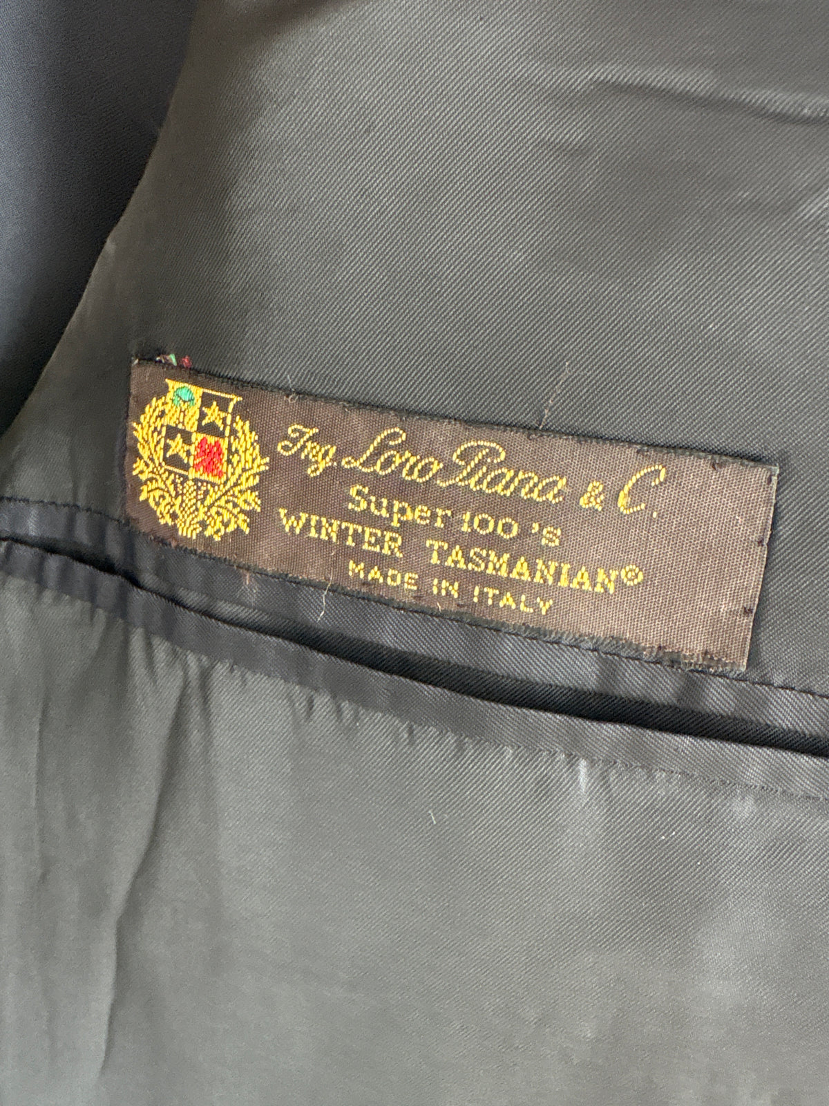 Sacou Loro Piana din lana subțire extrafina tasmaniana Navy blue petite