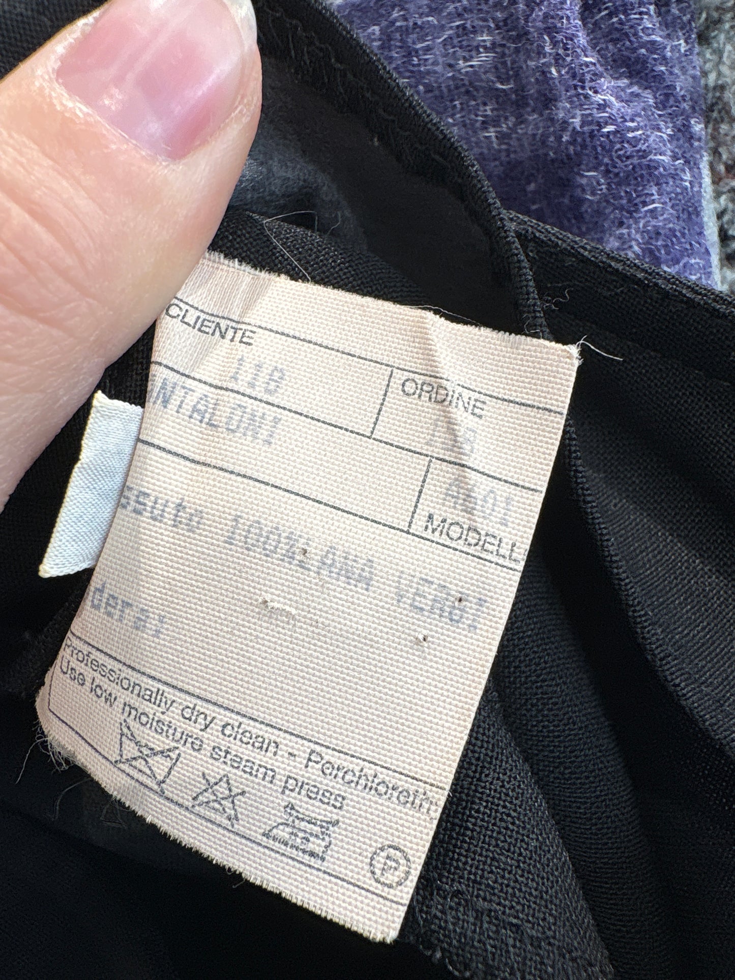 Pantaloni negri italienești din lana extrafina cu talie înaltă de la zi la seară