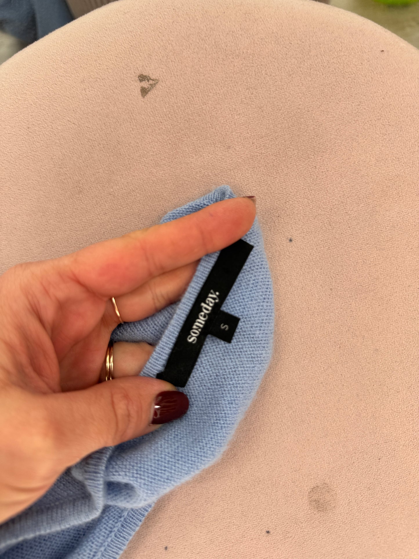 Pulover baby blue tip capa din cașmir și lana extrafina