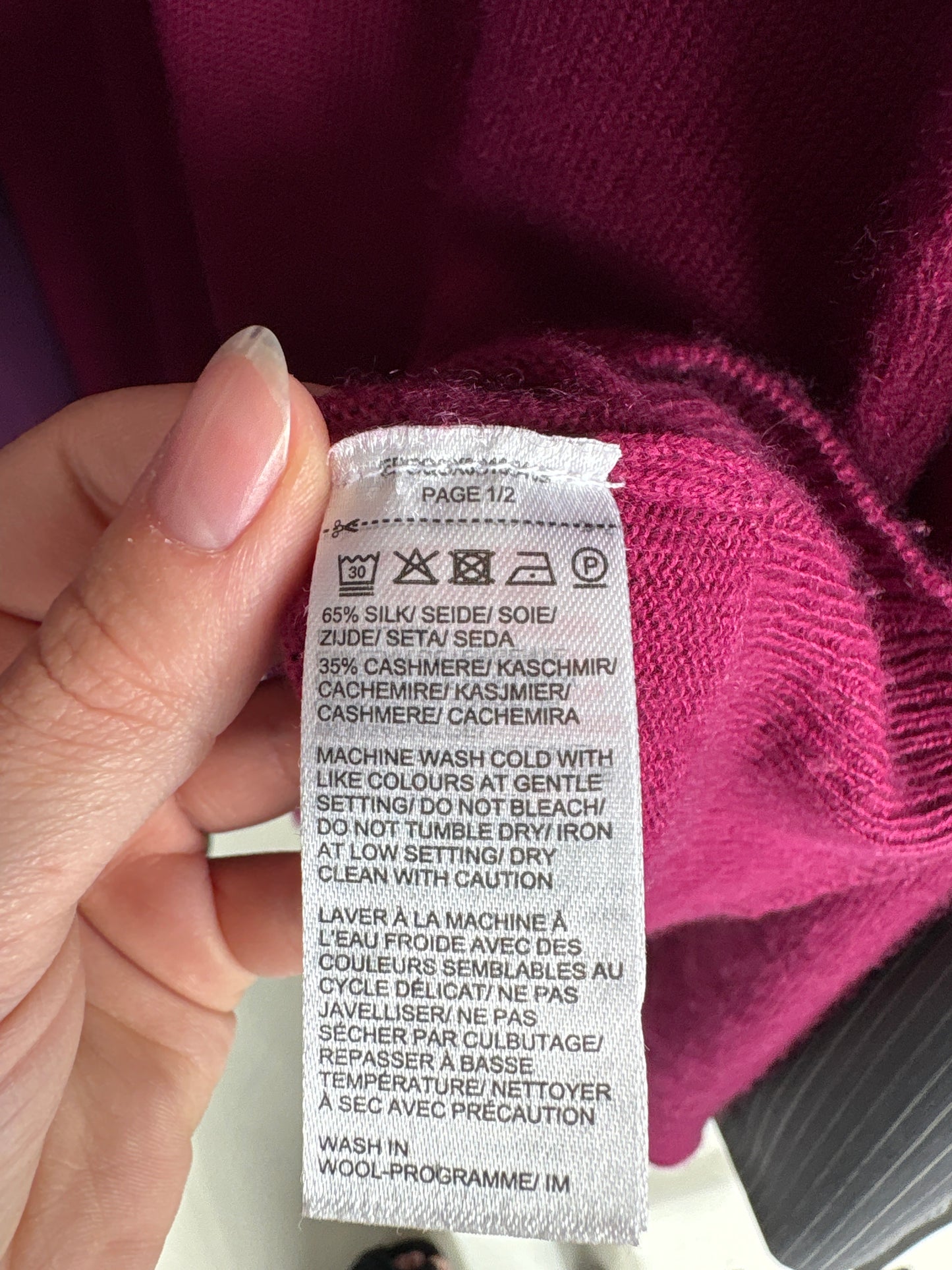 Cardigan în culoare superbă din cașmir și mătase naturală