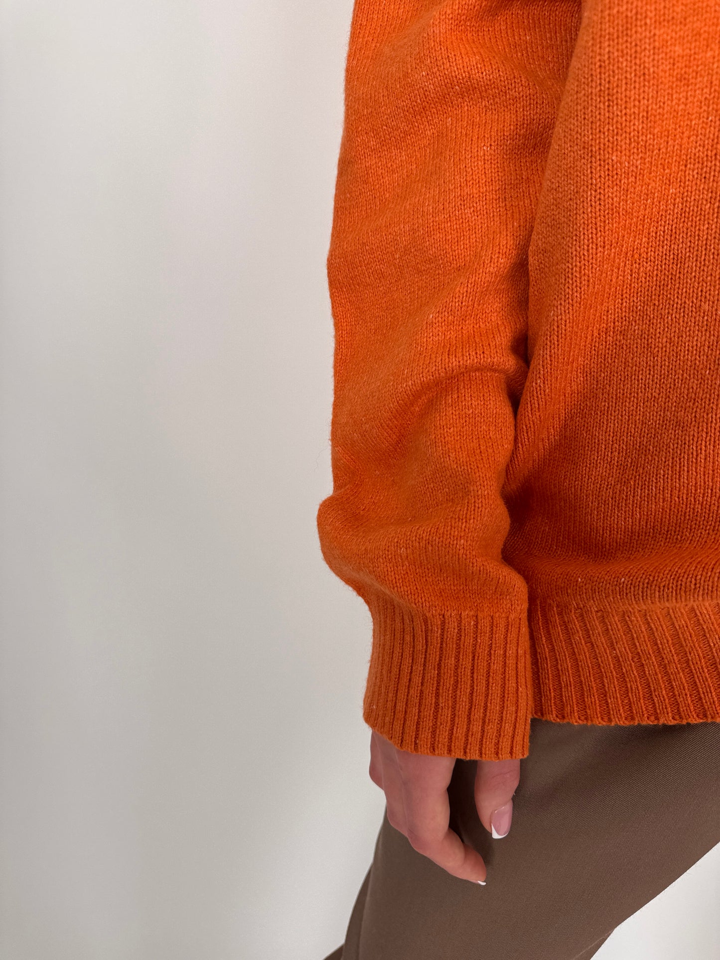 Pulover tall Ralph Lauren din cașmir și lana extrafina tangerine orange