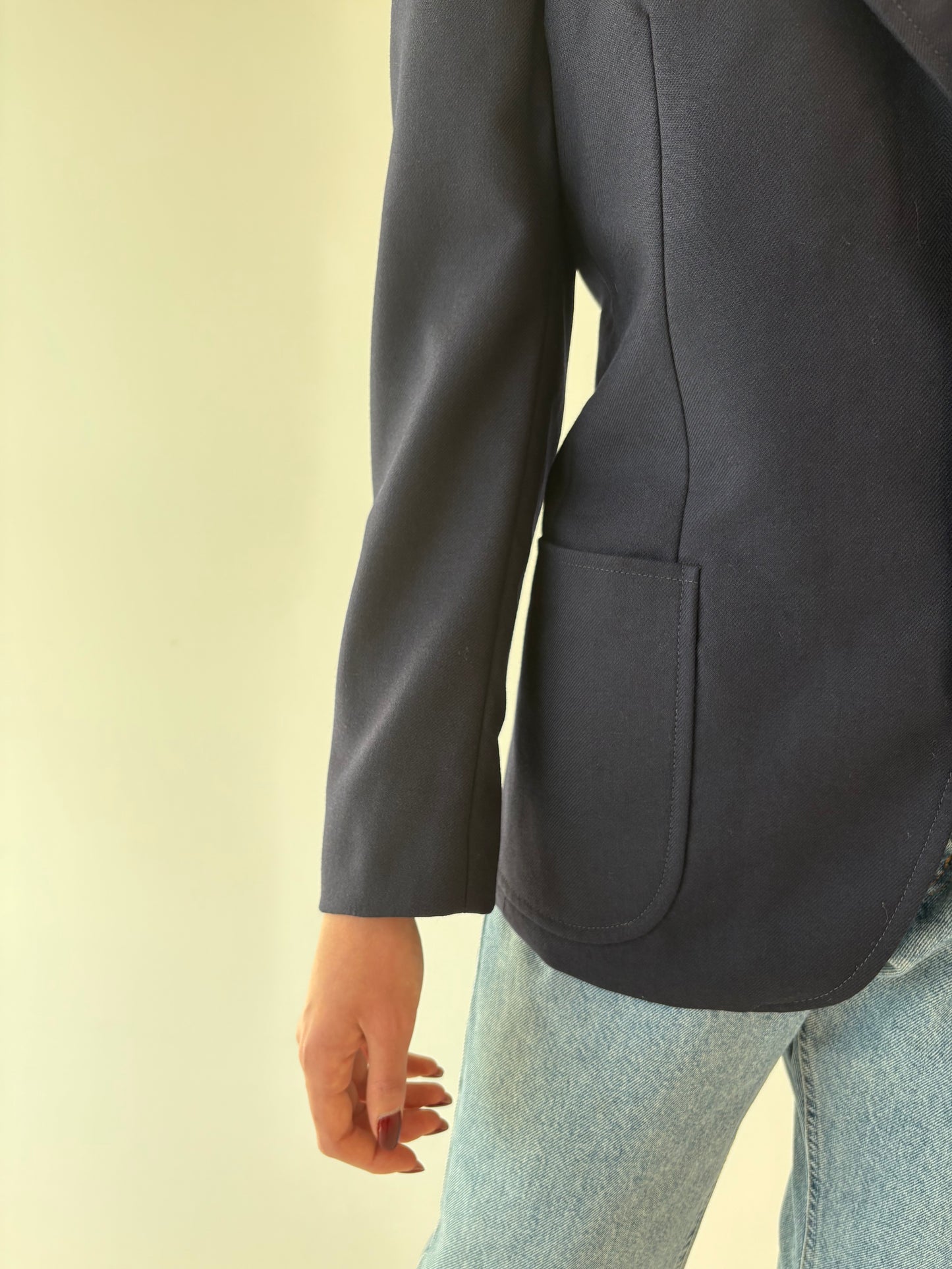 Sacou vintage în stil Prada din lana structurată
