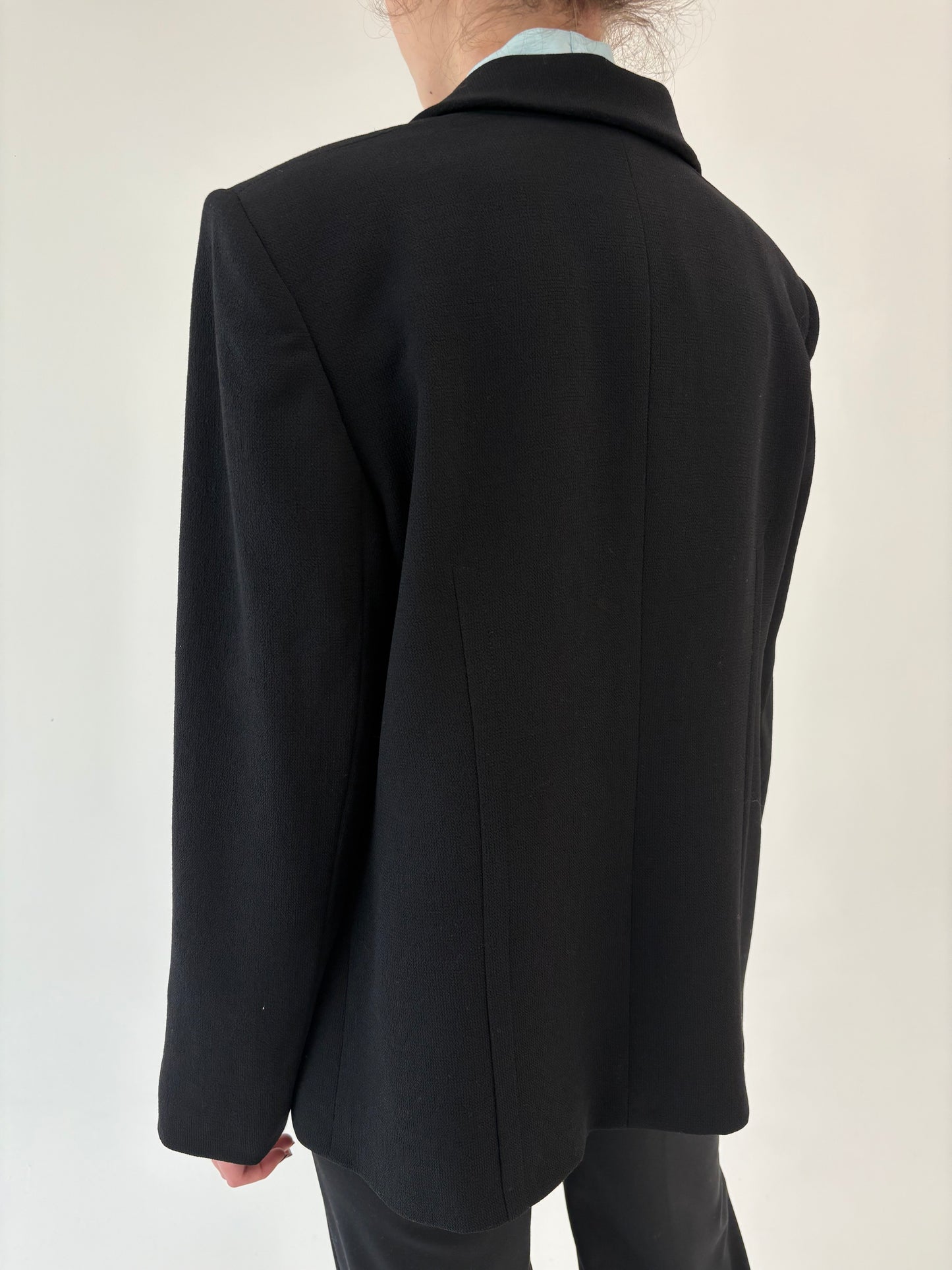 Sacou negru de brand luxury Luisa Spagnoli din lana extrafina