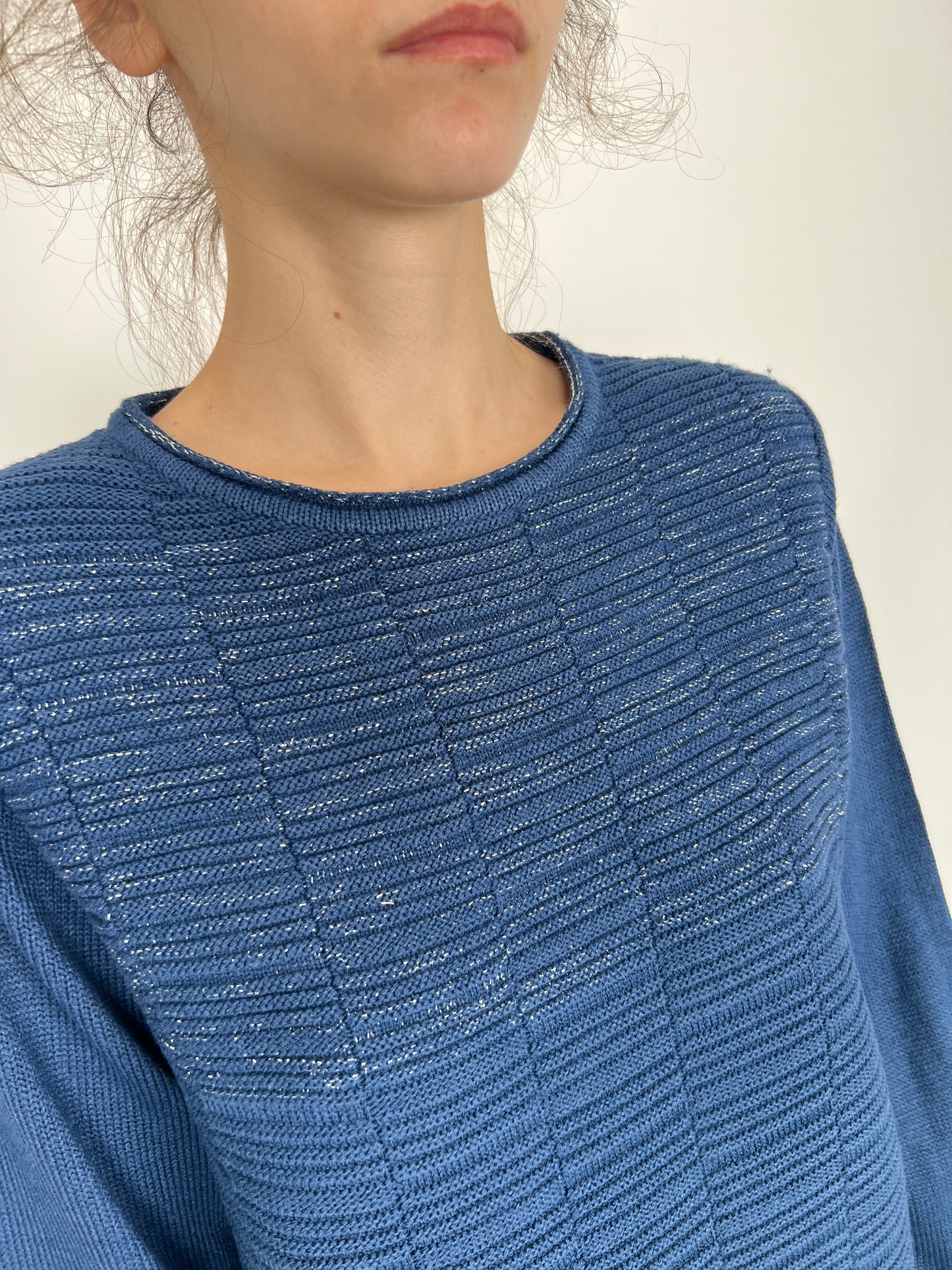 Pulover lapis lazuli blue din mix multiply extrafin de lana