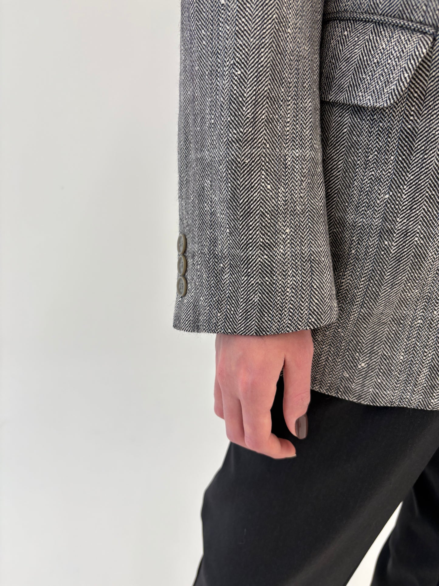 Sacou ultra luxury Scabal din lana și mătase naturală