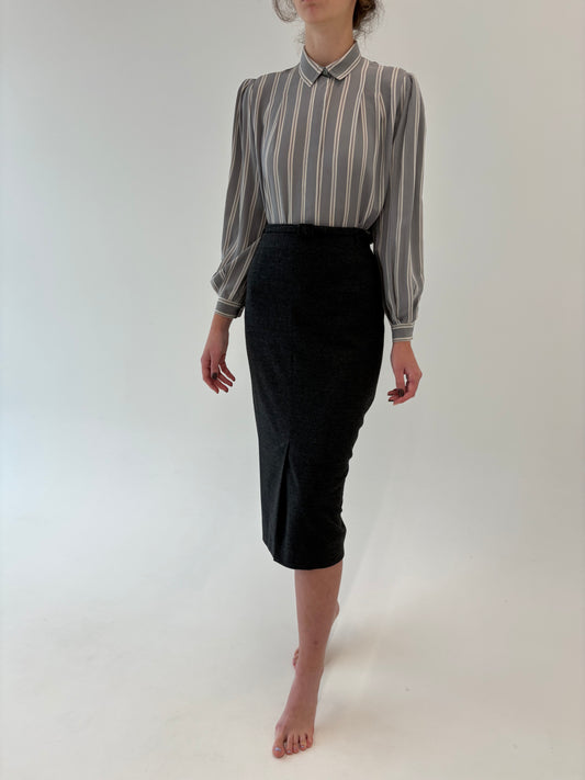 Fustă de brand super premium italian midi spre maxi din lana extrafina