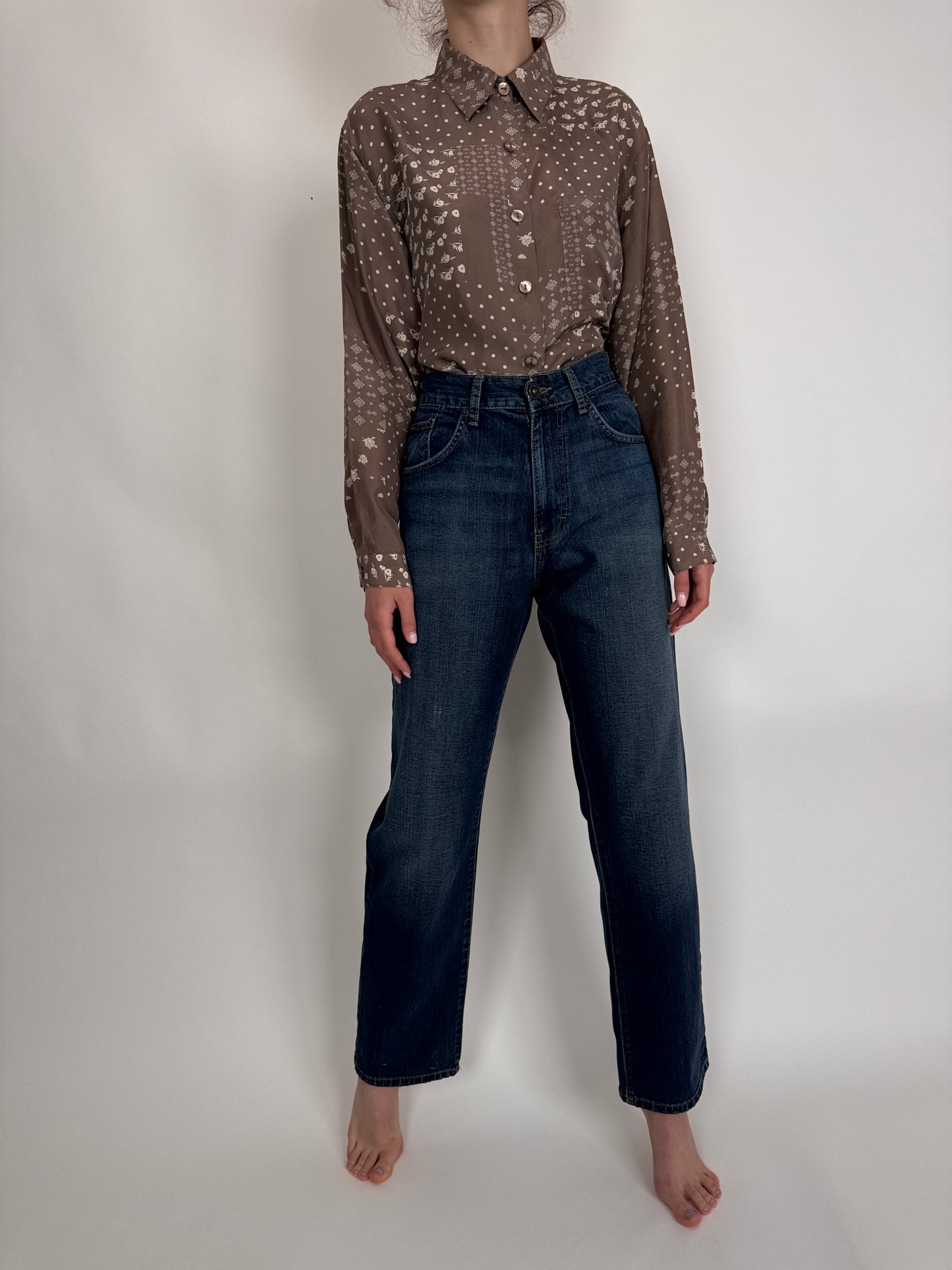 Jeanși tall vintage Calvin Klein darker wash straight leg
