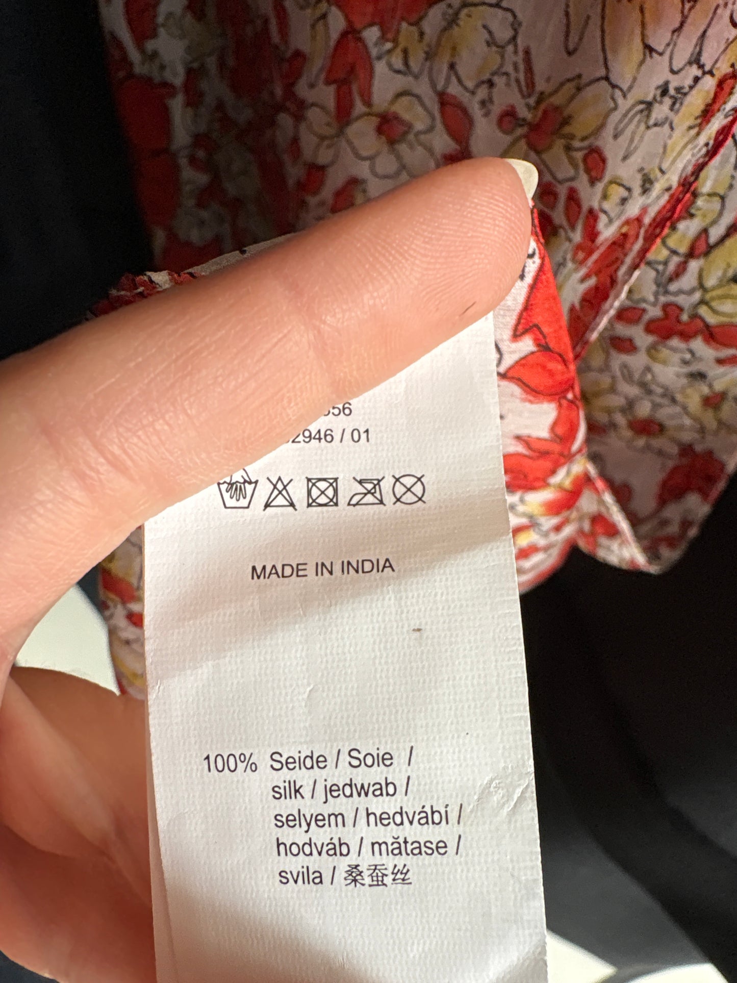 Sal cu maci din mătase naturală