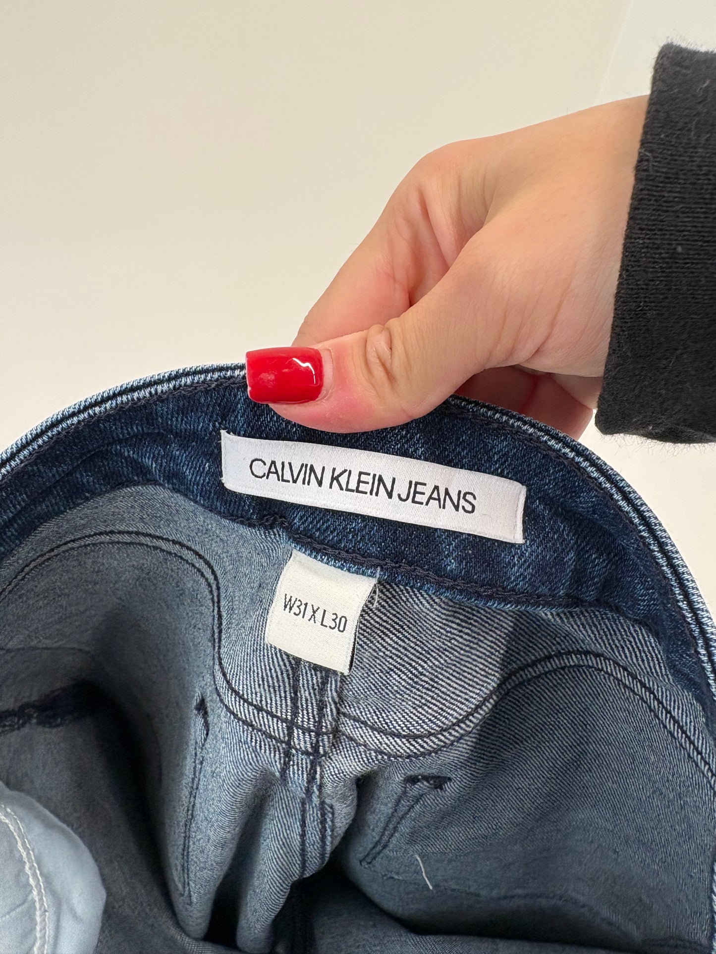 Jeans tall Calvin Klein modelator clasic wash cu talie ultra înaltă