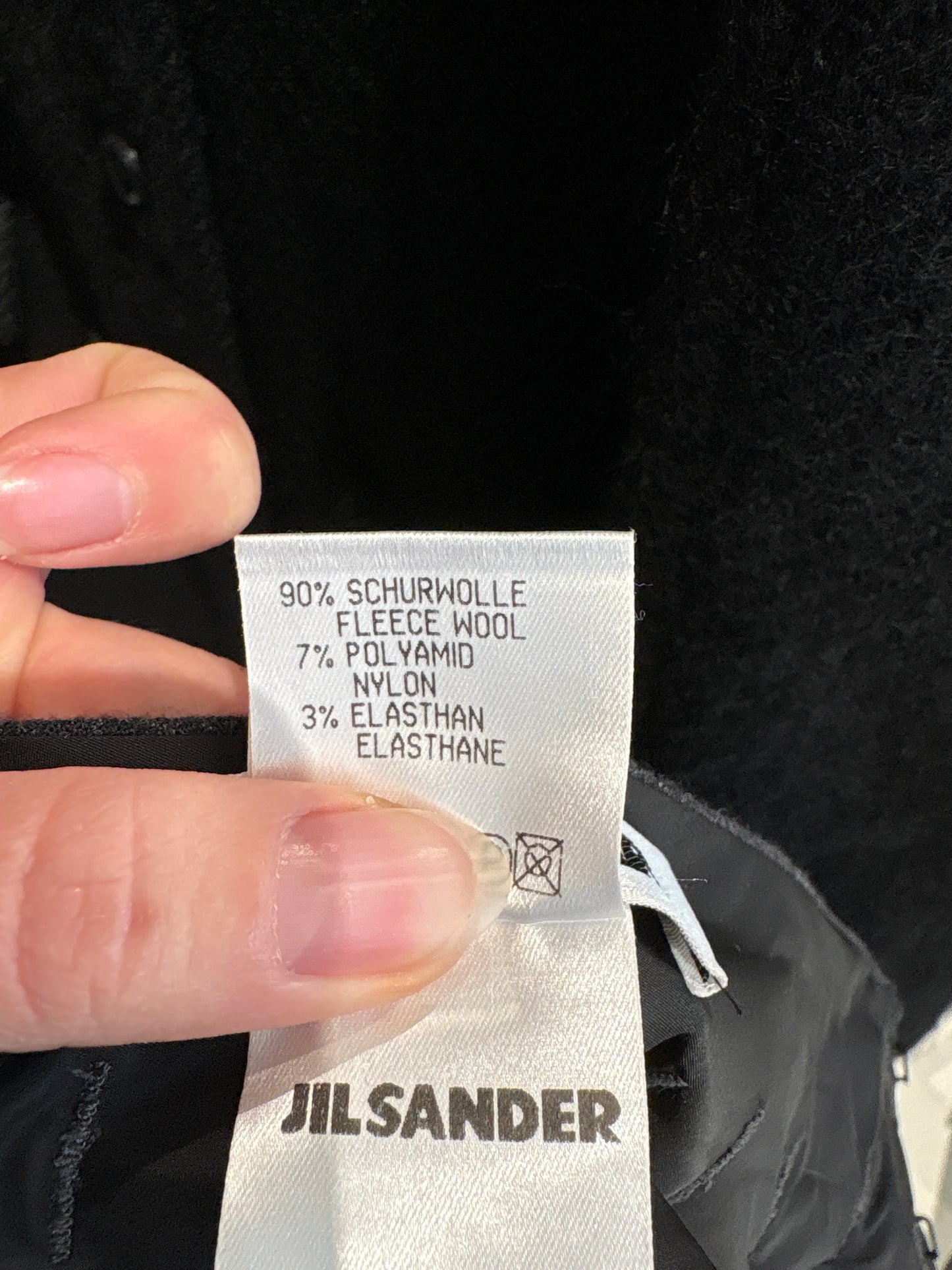 Fustă ultra luxury Jil Sander în croi modern futurist specific casei de modă