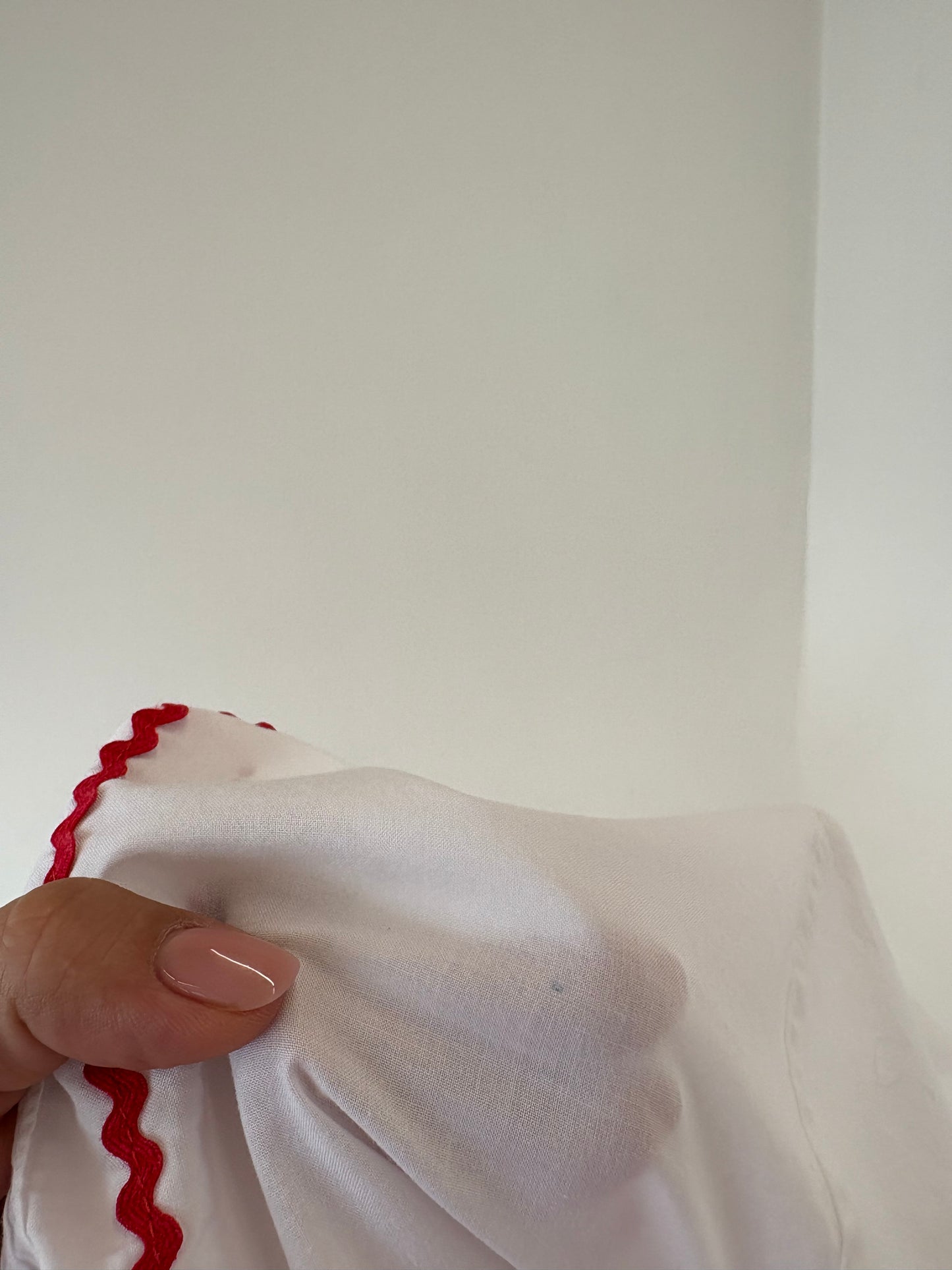 Top vintage cu broderie manuală excepțională din poplin de bumbac
