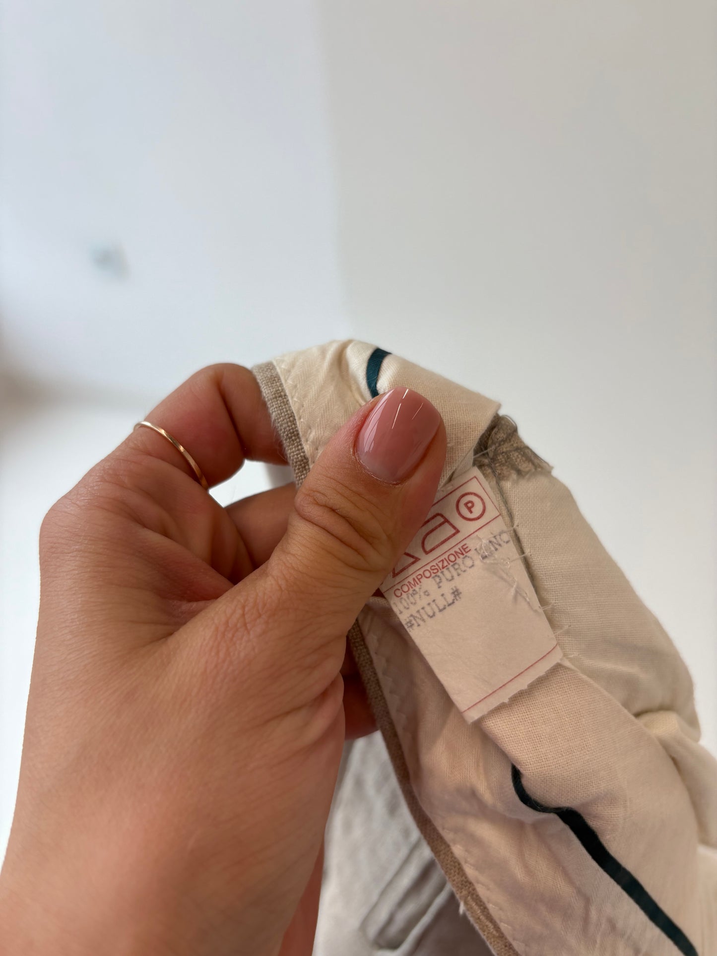 Pantaloni premium italienești din pânză premium de in cu pense