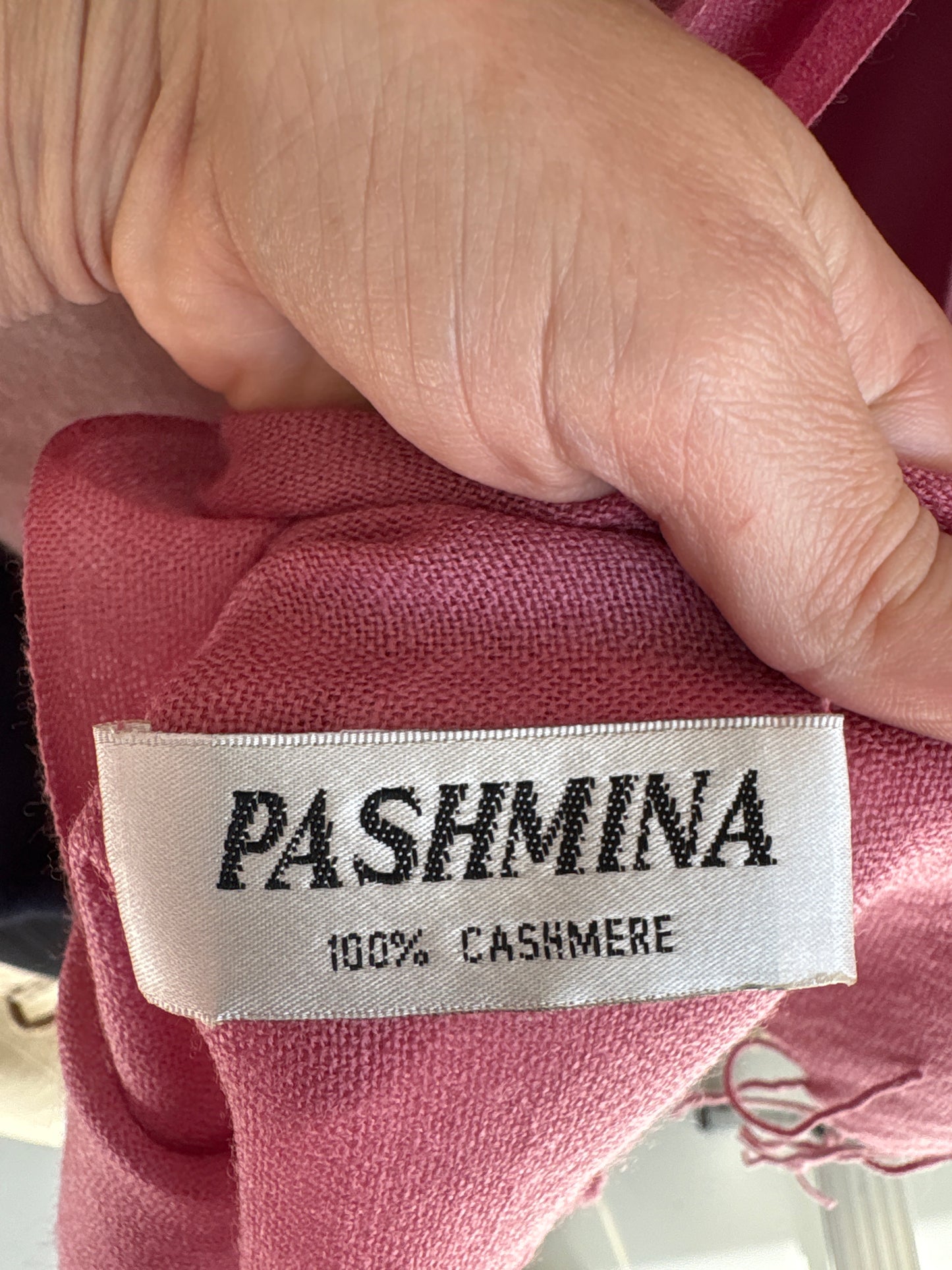 Sal XXL dusty pink din cașmir