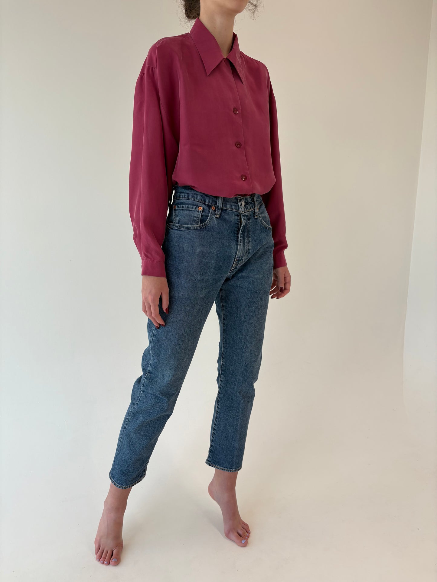 Jeans premium Levi’s 502 din bumbac gros cu un touch strech