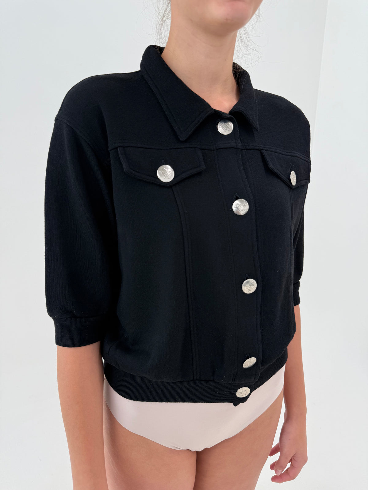 Top Alberta Feretti din tricot plin în croi retro modern
