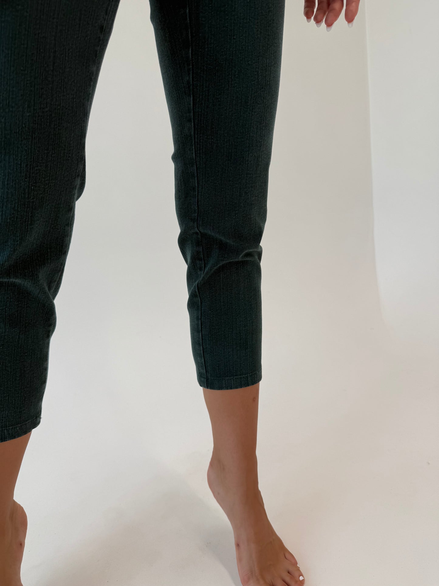 Jeans luxury Madeleine petite capri ultra confort modelatori forest green