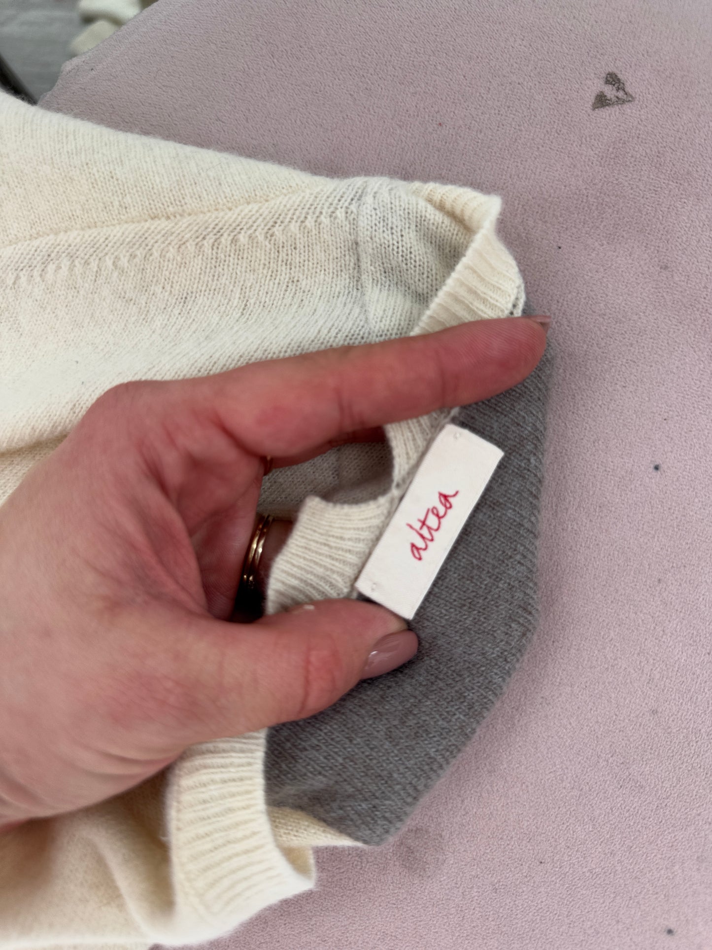 Pulover ivoire de brand premium italian din lana merino extrafina