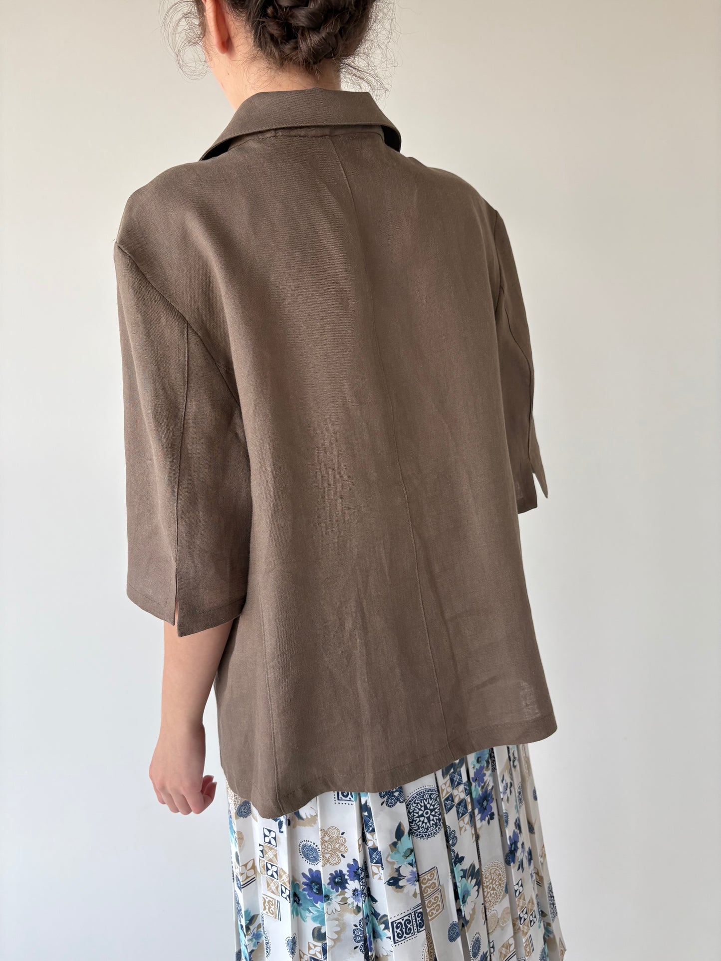 Sacou italian din in premium taupe brown