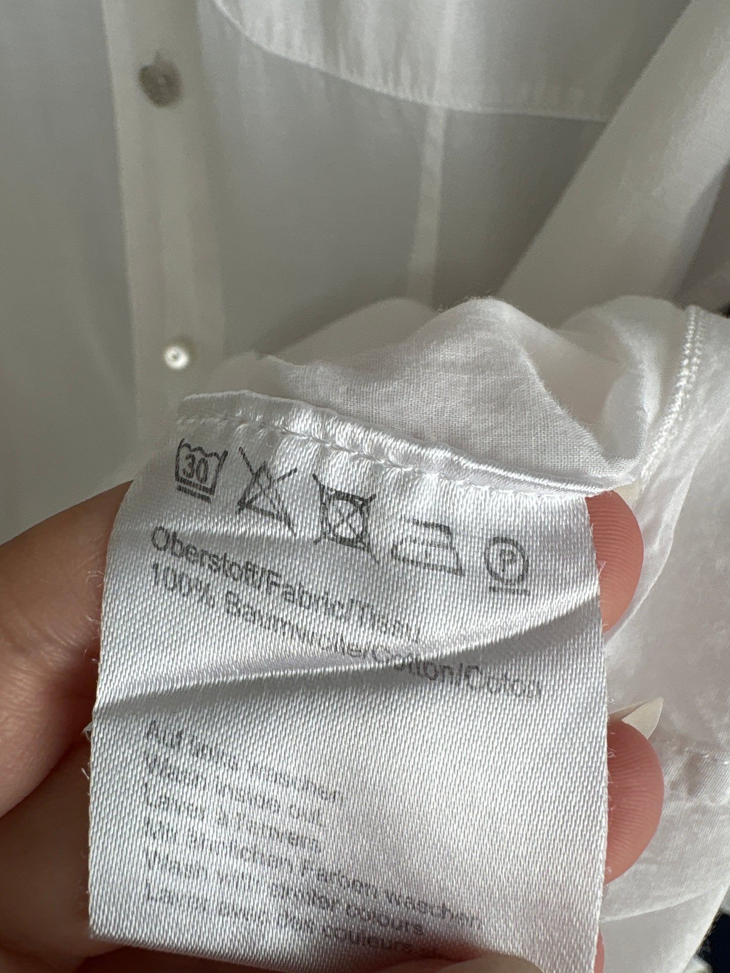 Cămașa în croi lung de brand luxury vintage Biba din cea mai fină panzica de bumbac