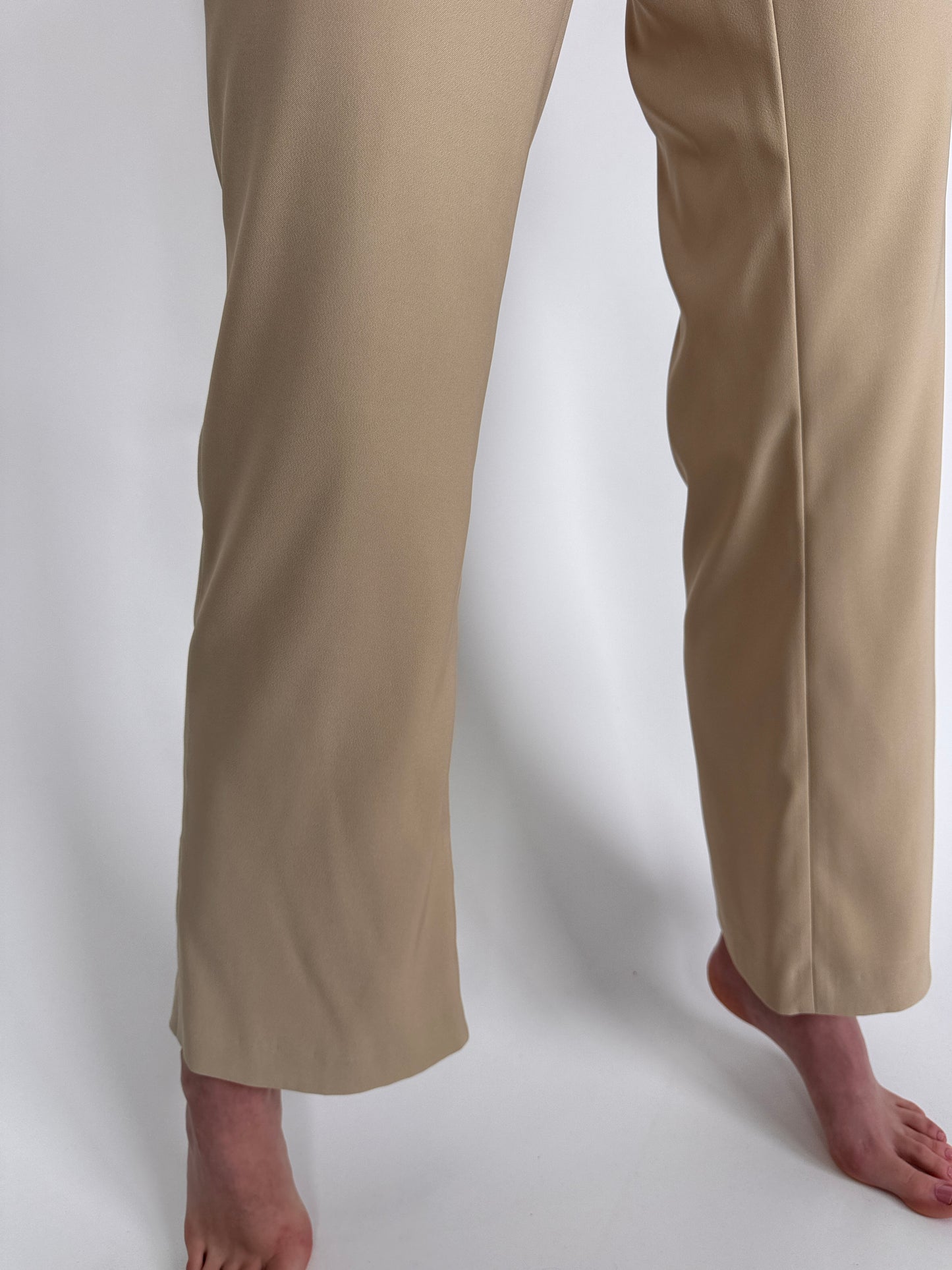 Pantaloni tall in croi drept camel tall ușor modelatori