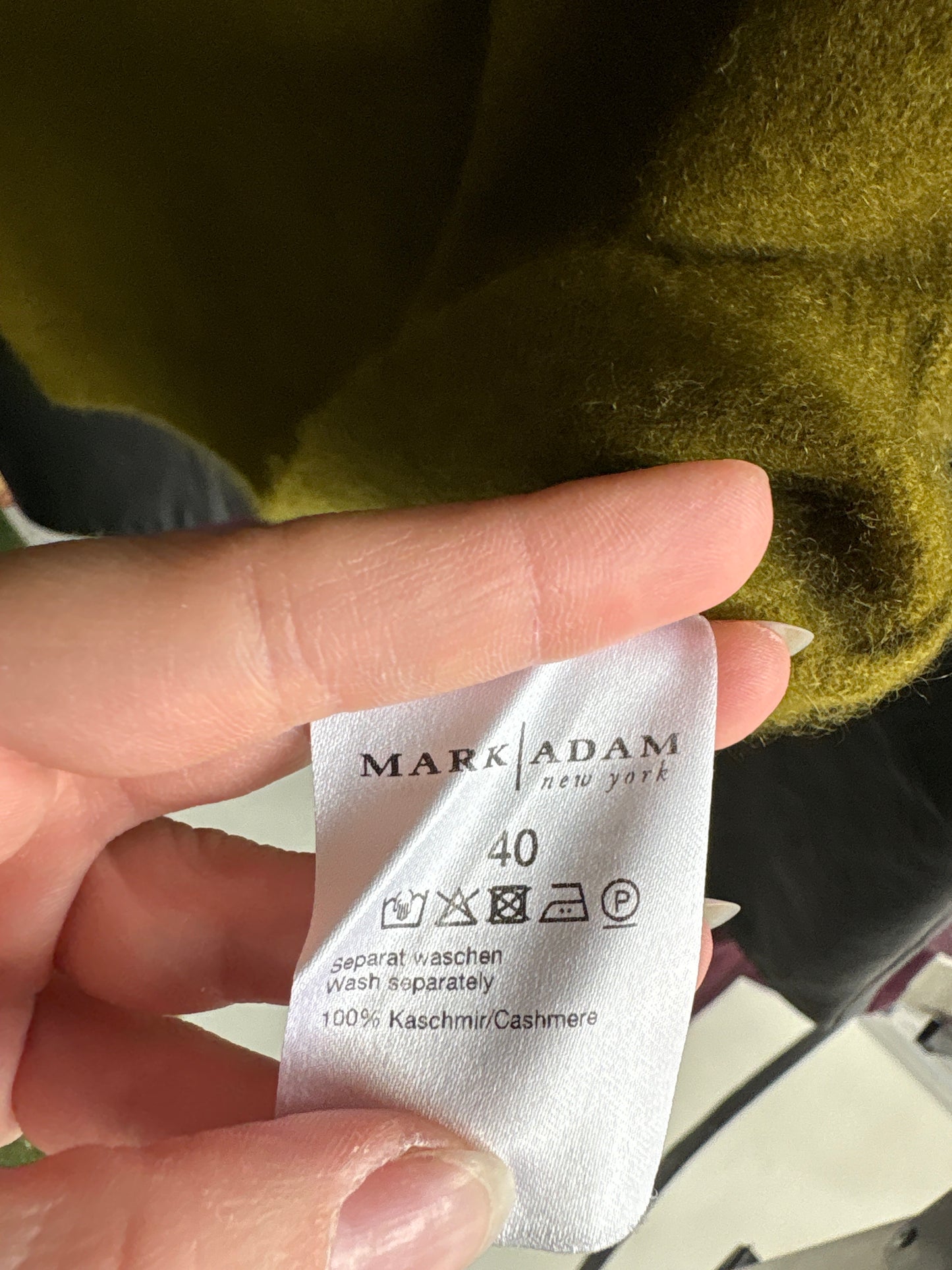 Maleta petite din cașmir multiply seaweed green