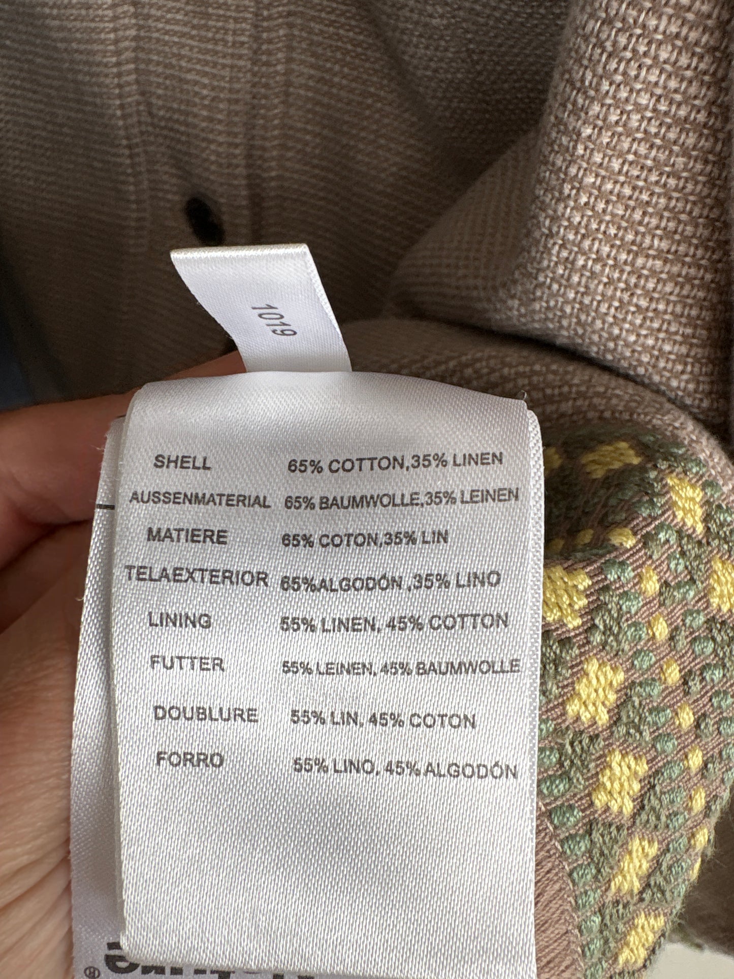Sacou tall de bumbac cu broderie din pânză grea de in și bumbac