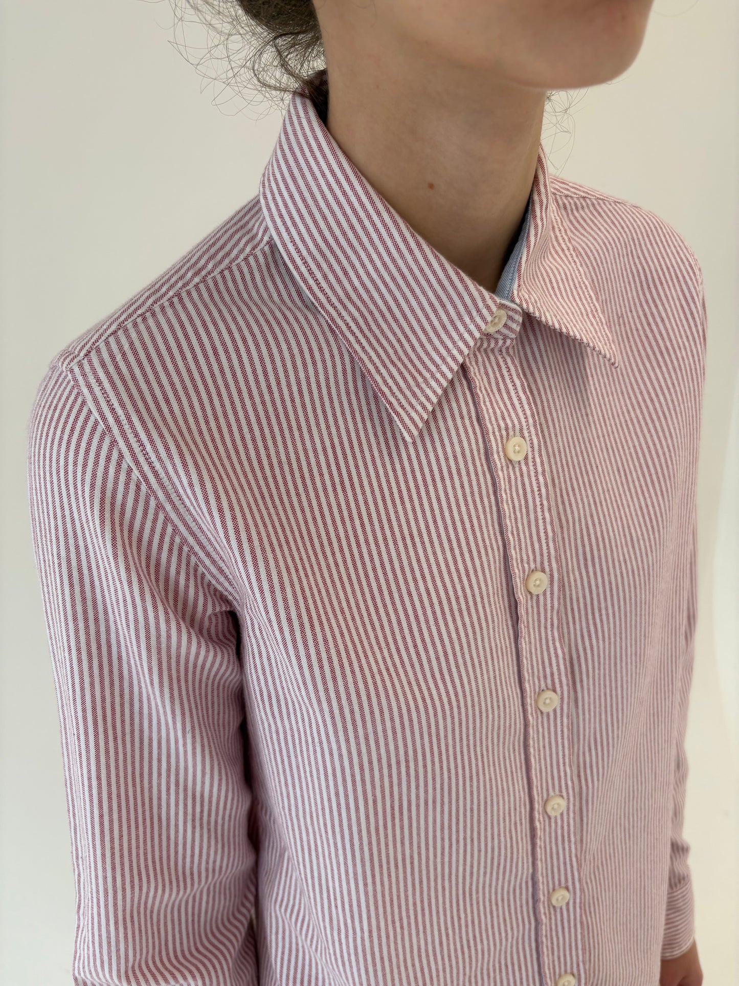 Cămașa Tommy Hilfiger din poplin gros de bumbac cu dungi verticale