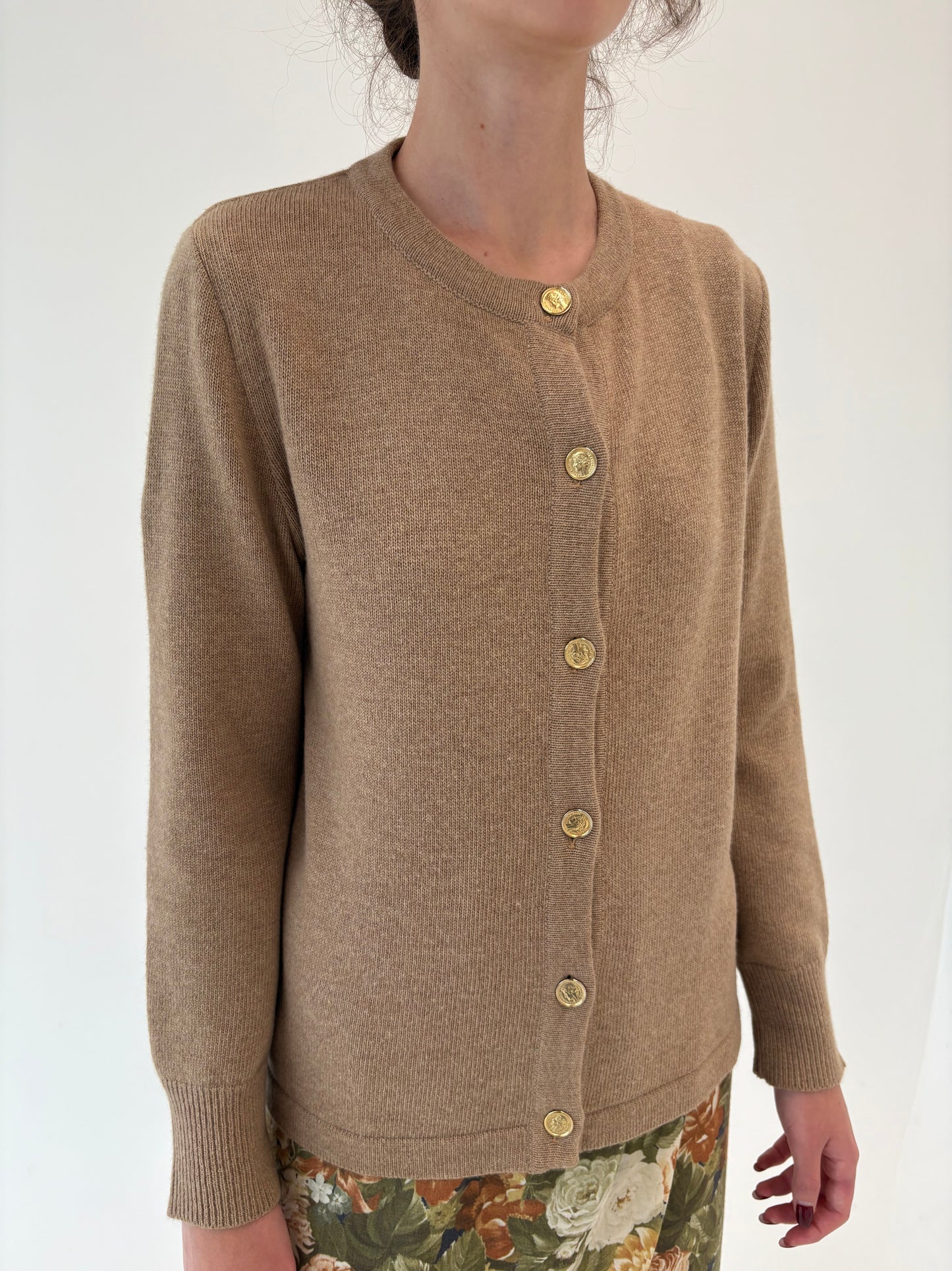 Set camel de gramaj mare excepțional din lana merino, Angora și cașmir