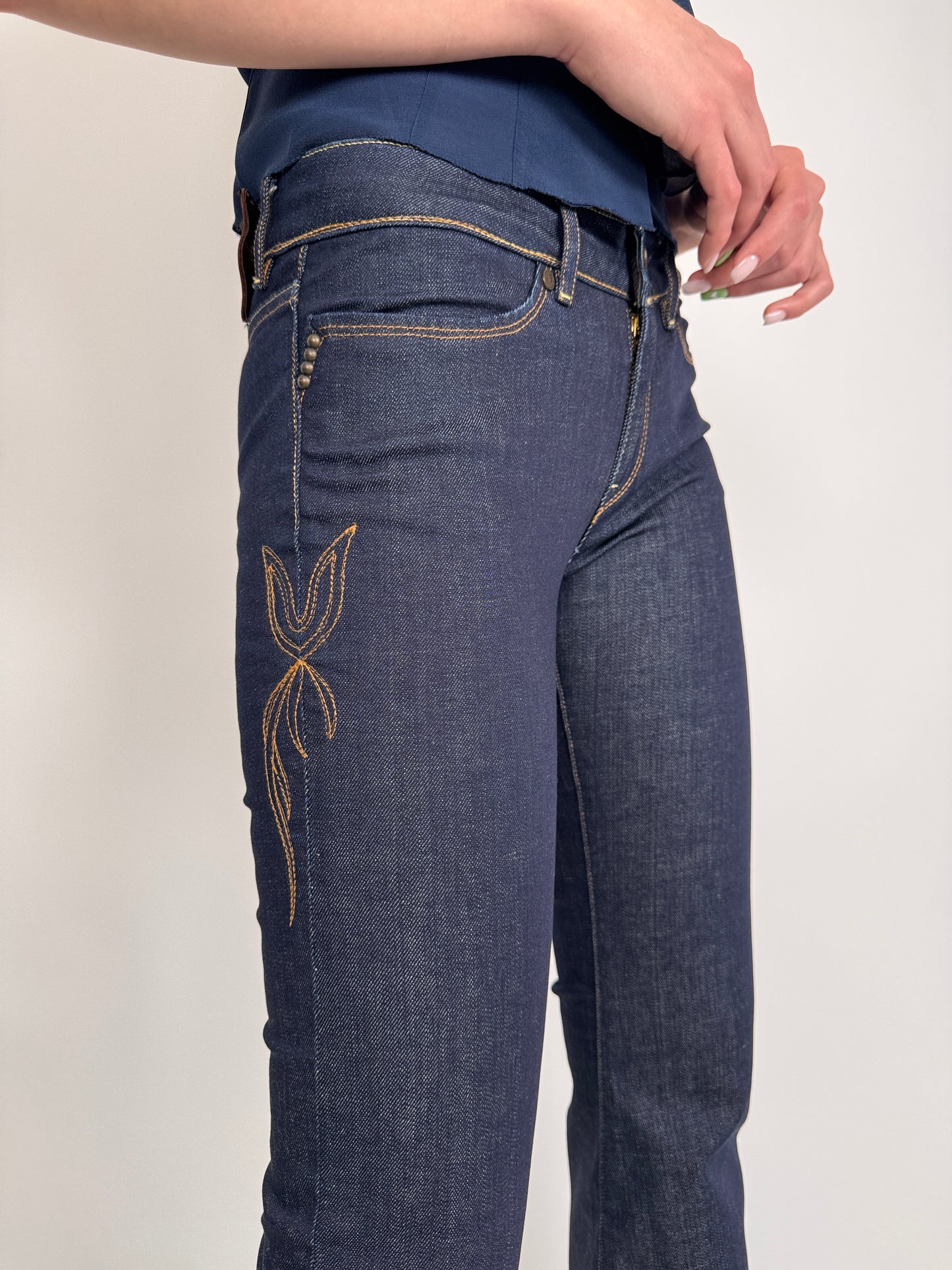 Jeanși vintage super premium raw modelatori Replay în croi super actual