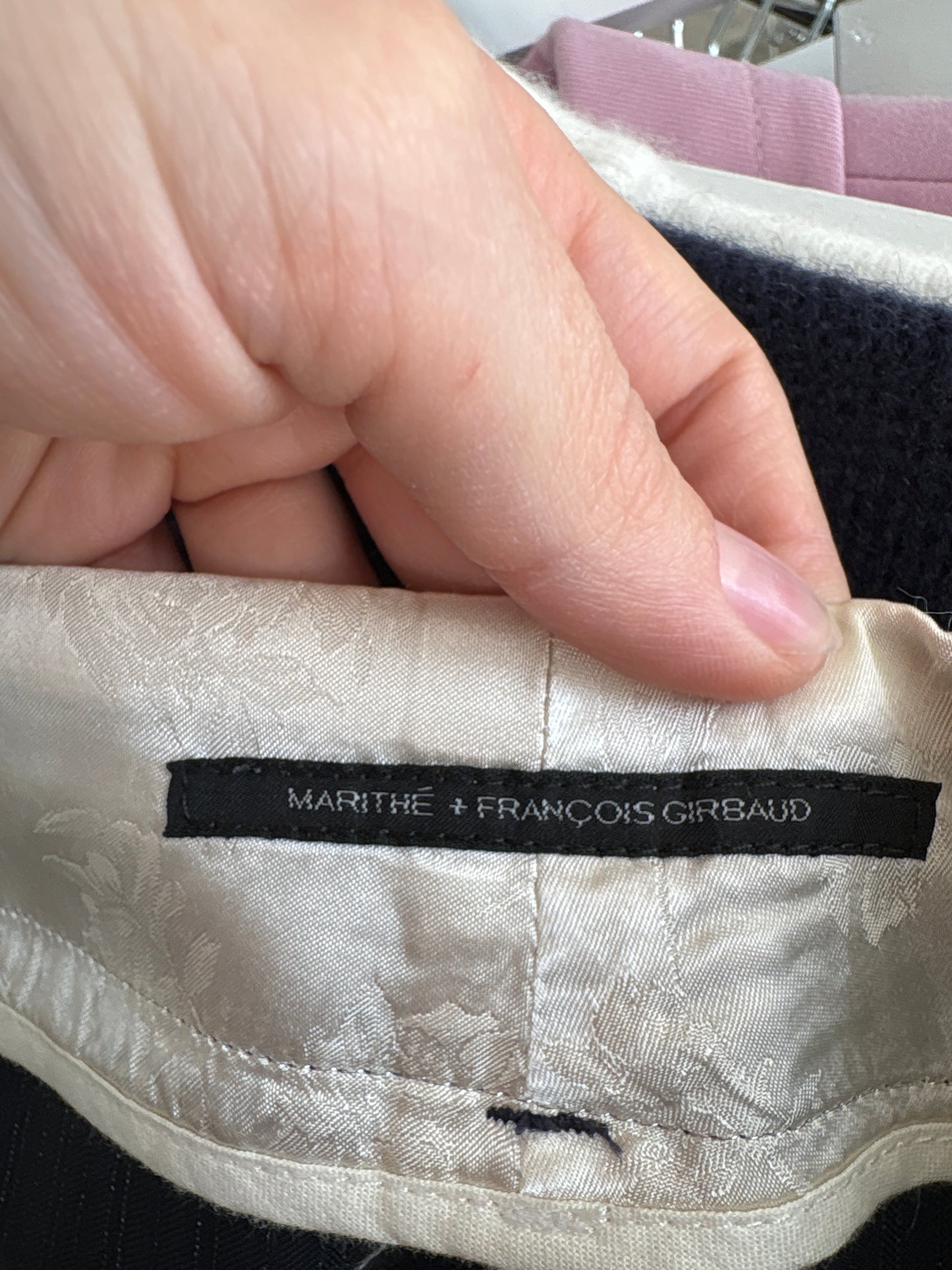 Pantaloni petite de brand luxury marithé françois girbaud din lana extrafina