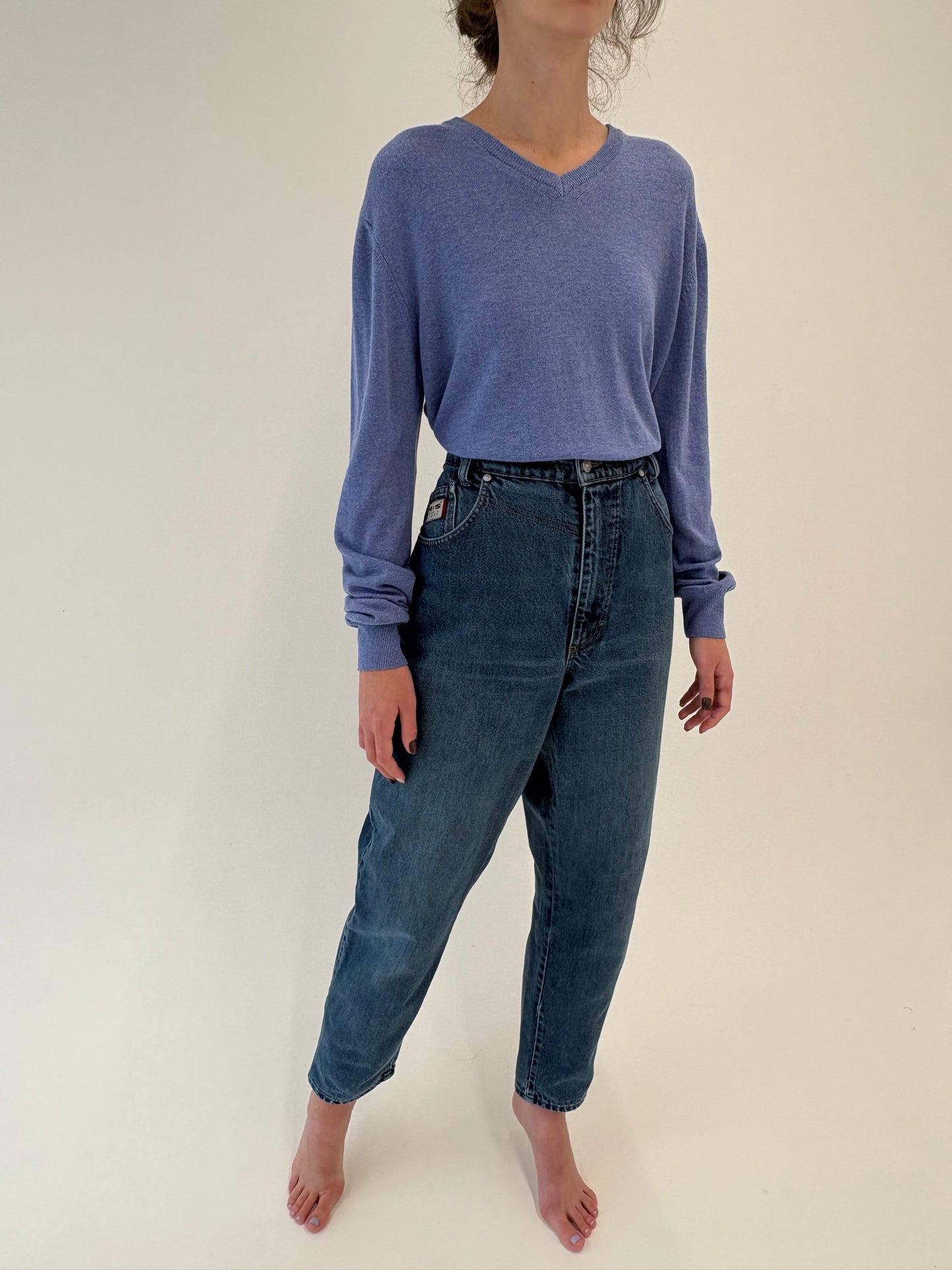 Jeans vintage tall gros mom fit cu talie ultra înaltă classic wash