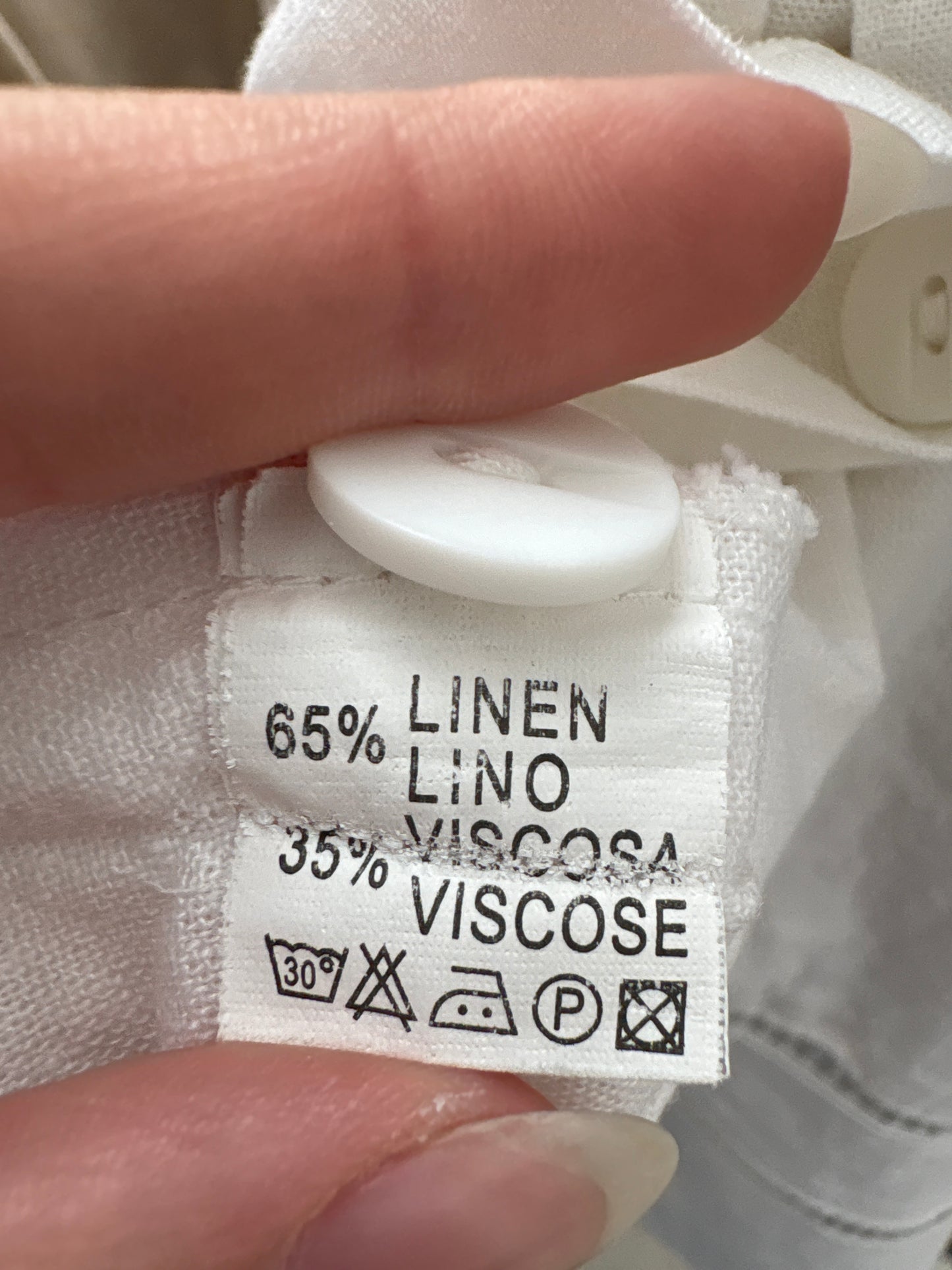 Rochie italiană tip cămașă din pânză de in și vascoza cu inserții brodate