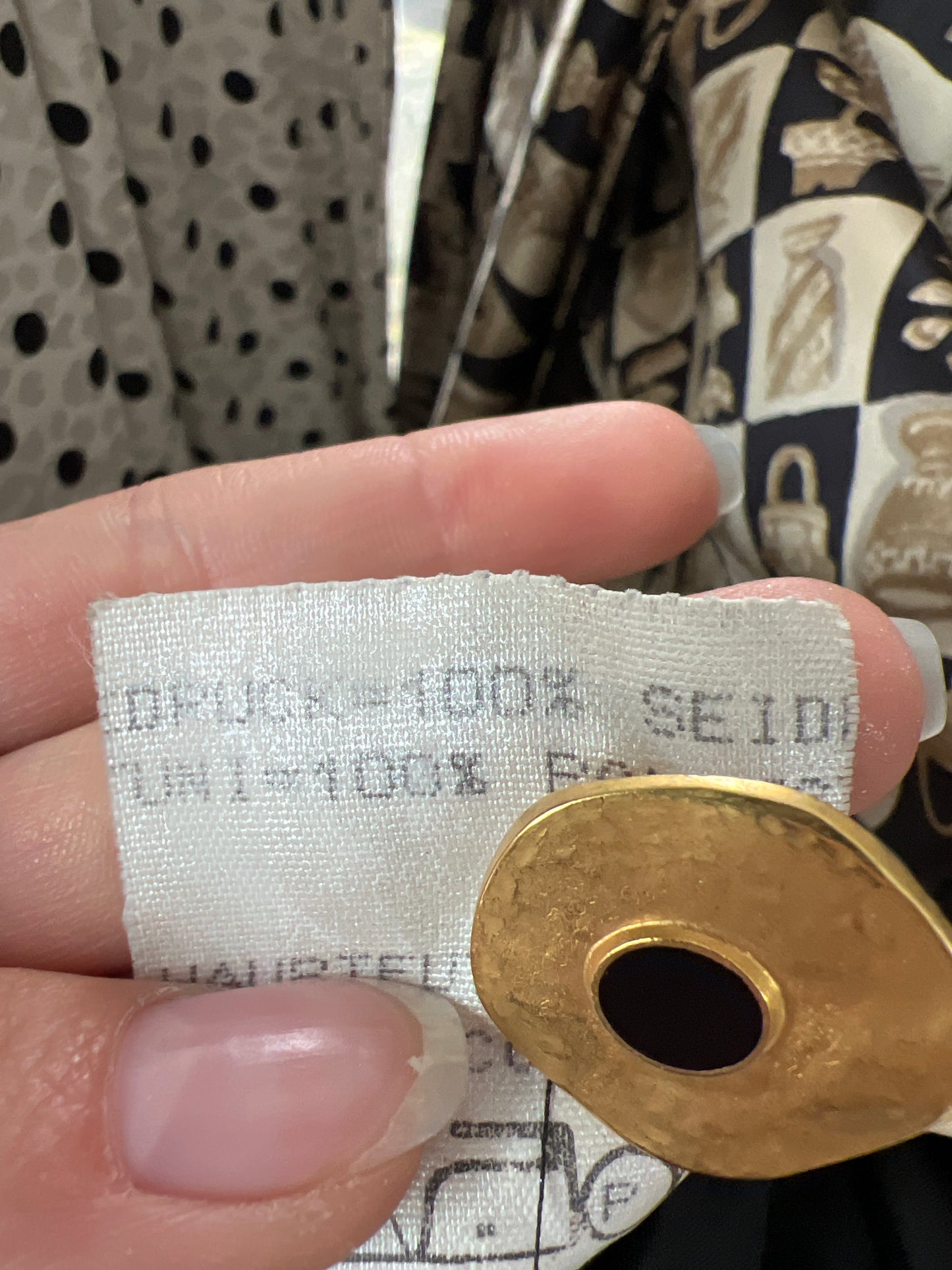 Sacou vintage din mătase naturală cu nasturi metalici aurii și talie marcată