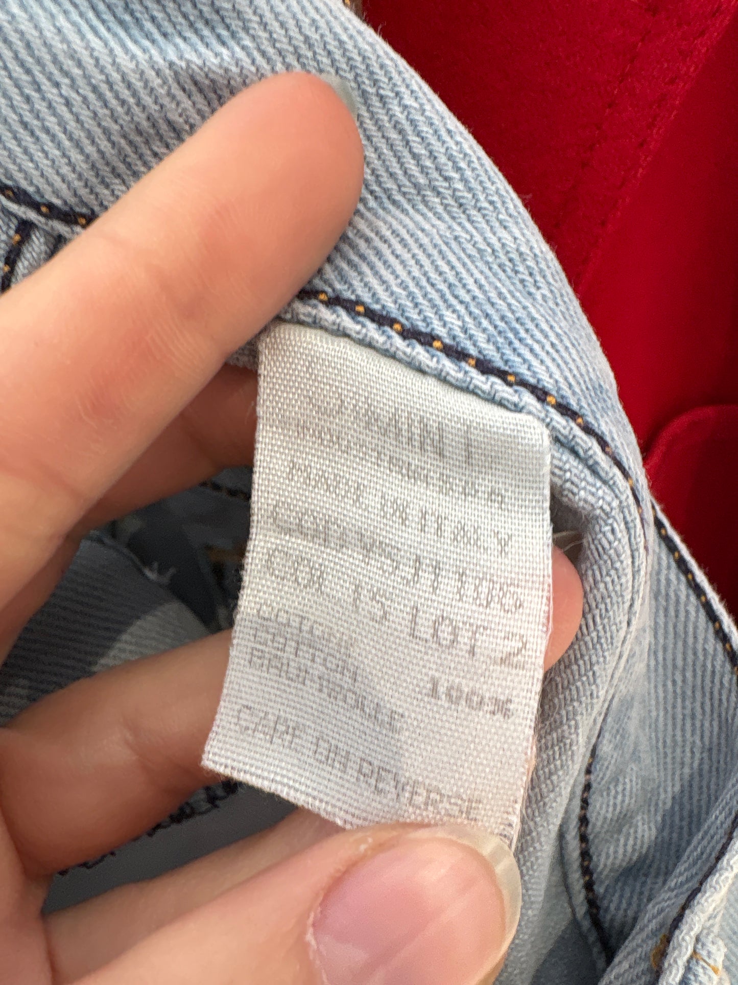 Jeans vintage Armani petite light wash cu talie înaltă mom fit