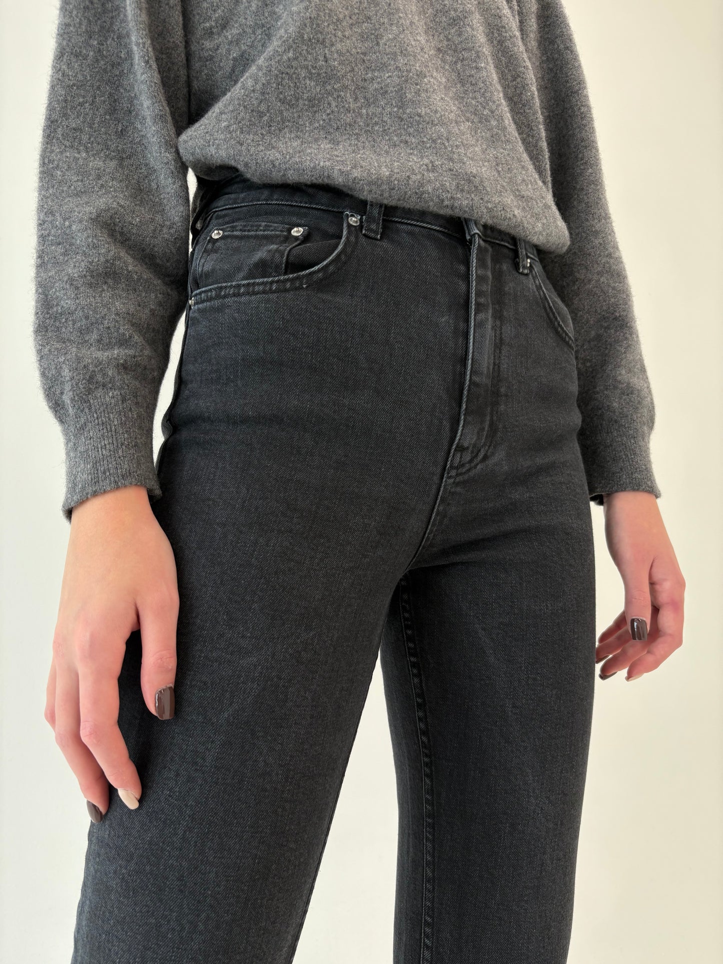 Jeans modelatori confort cu talie înaltă