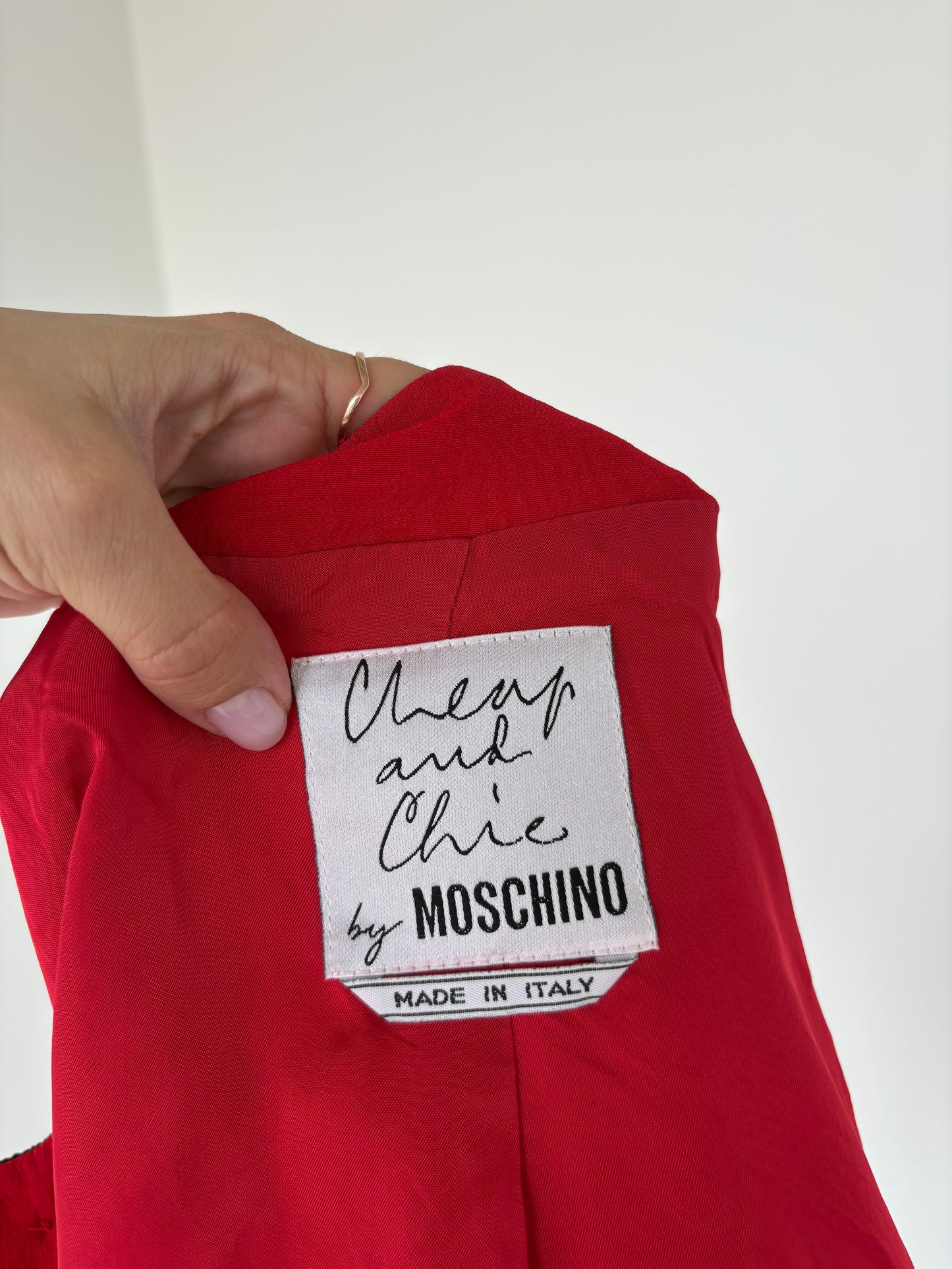Sacou vintage Moschino in croi specific brandului