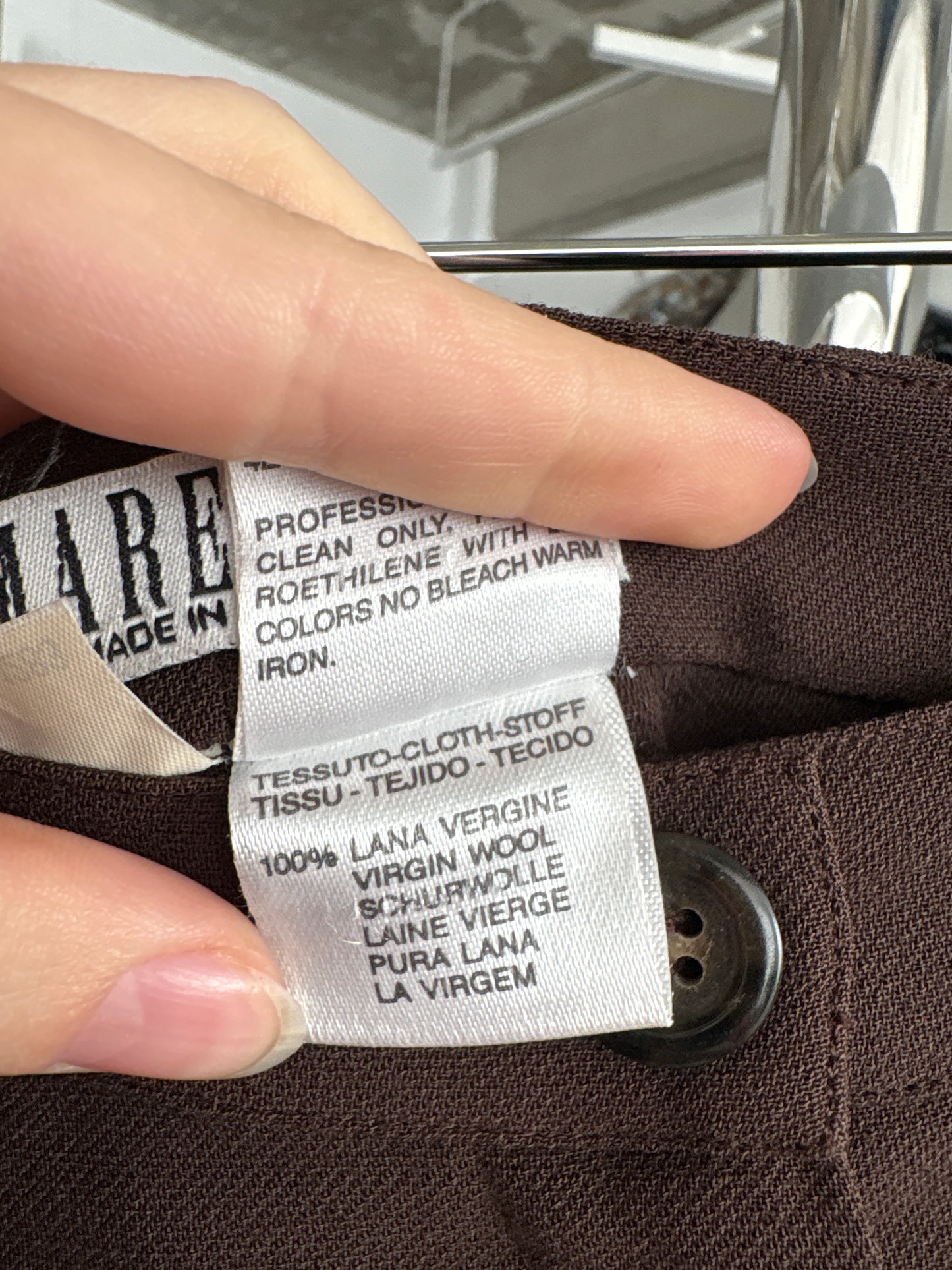 Pantaloni Marella by Max Mara cu talie ultra înaltă din lanita subțire de primăvară