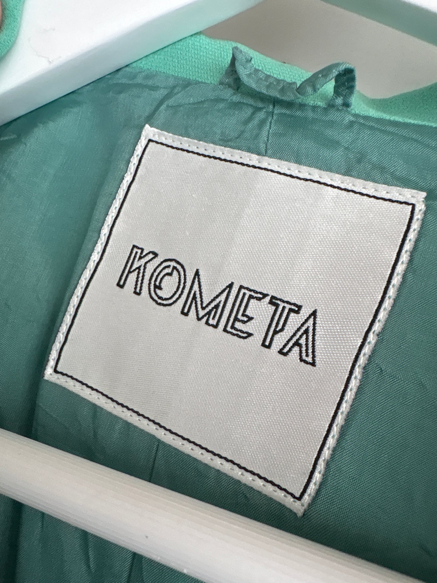 Sacou vintage de vară cu nasturi bijuterie metalici argintii în croi clasic